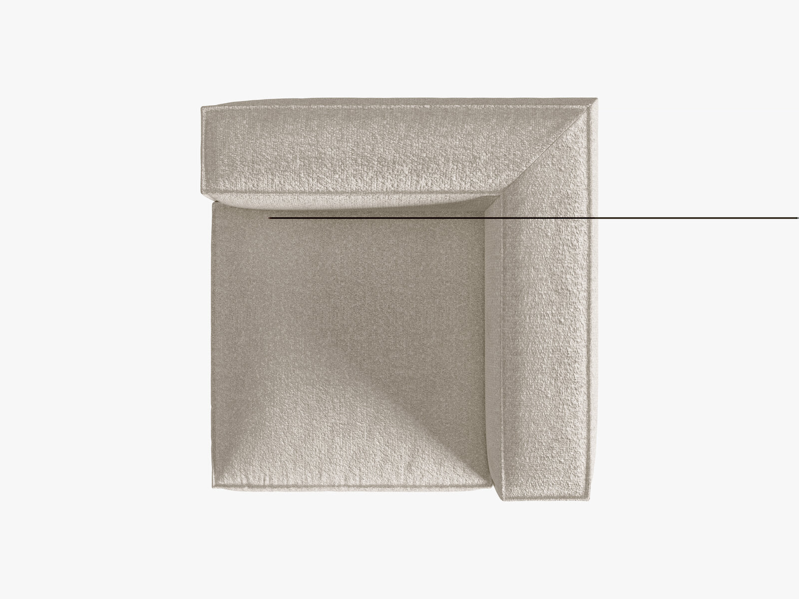 Micadoni Eckmodul Nuria 1-Sitzer Boucle Beige