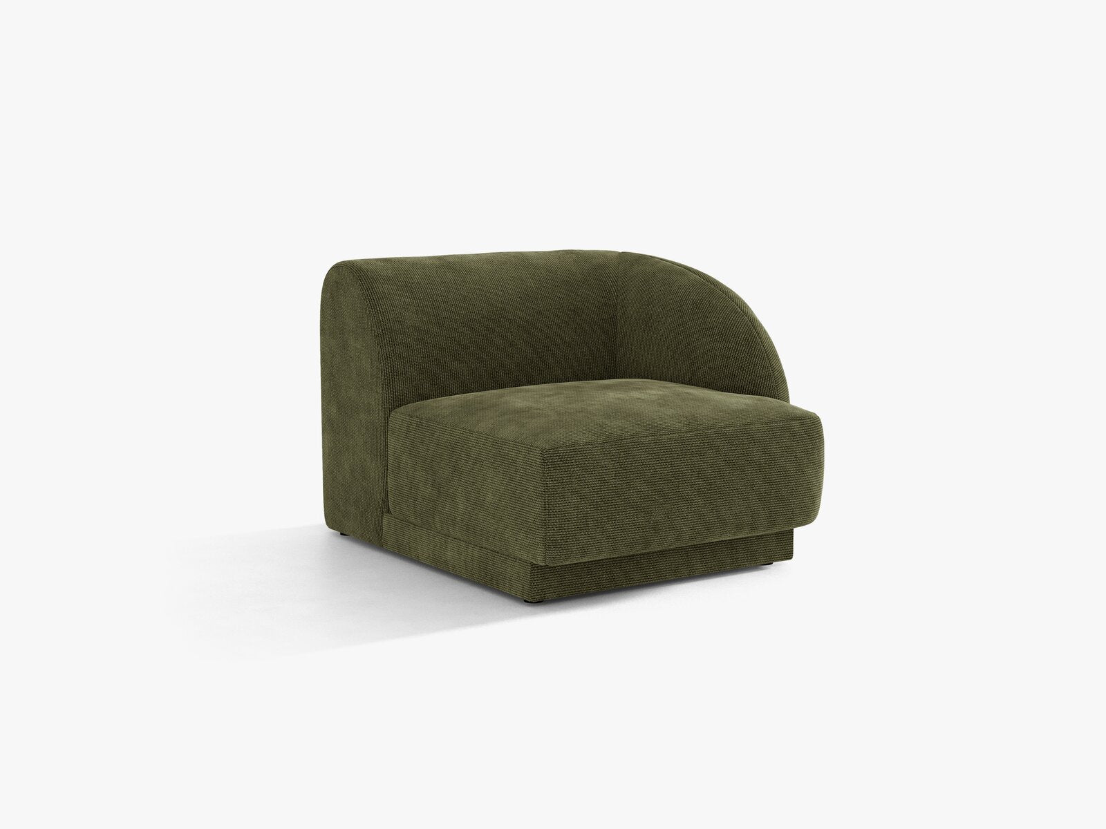 Micadoni Eckmodul Miley 1-Sitzer Chenille Eden Grün Rechts
