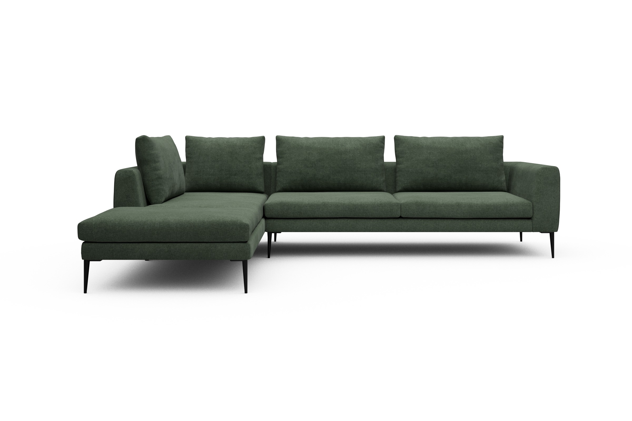 Skandi Home Ecksofa Paul Relax-Ecke rechts mit 3-Sitzer Casone-Forest-Green moebelfaktor