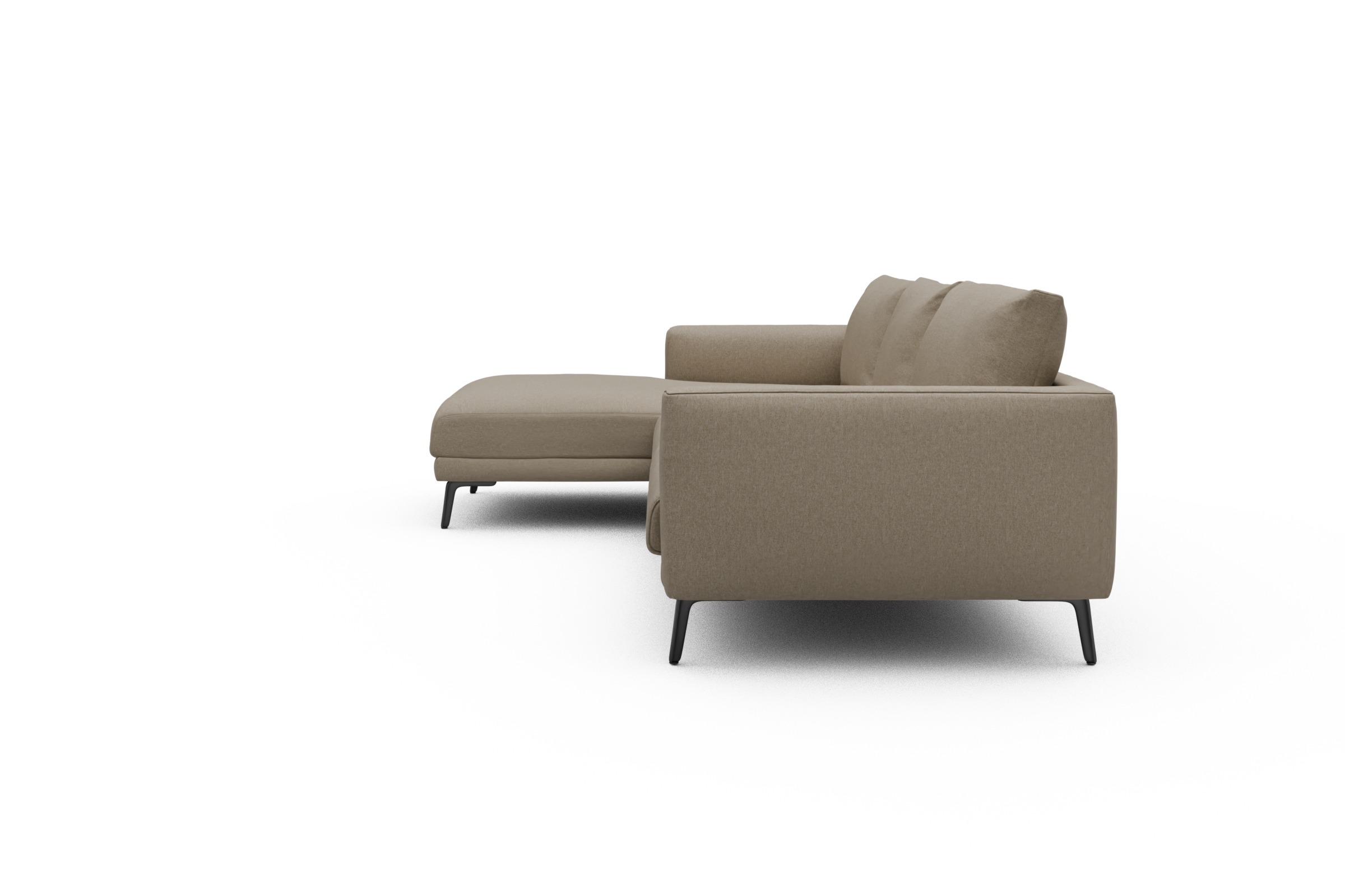 Ecksofa Karl Chaiselongue links mit 2,5-Sitzer Satya-Natural