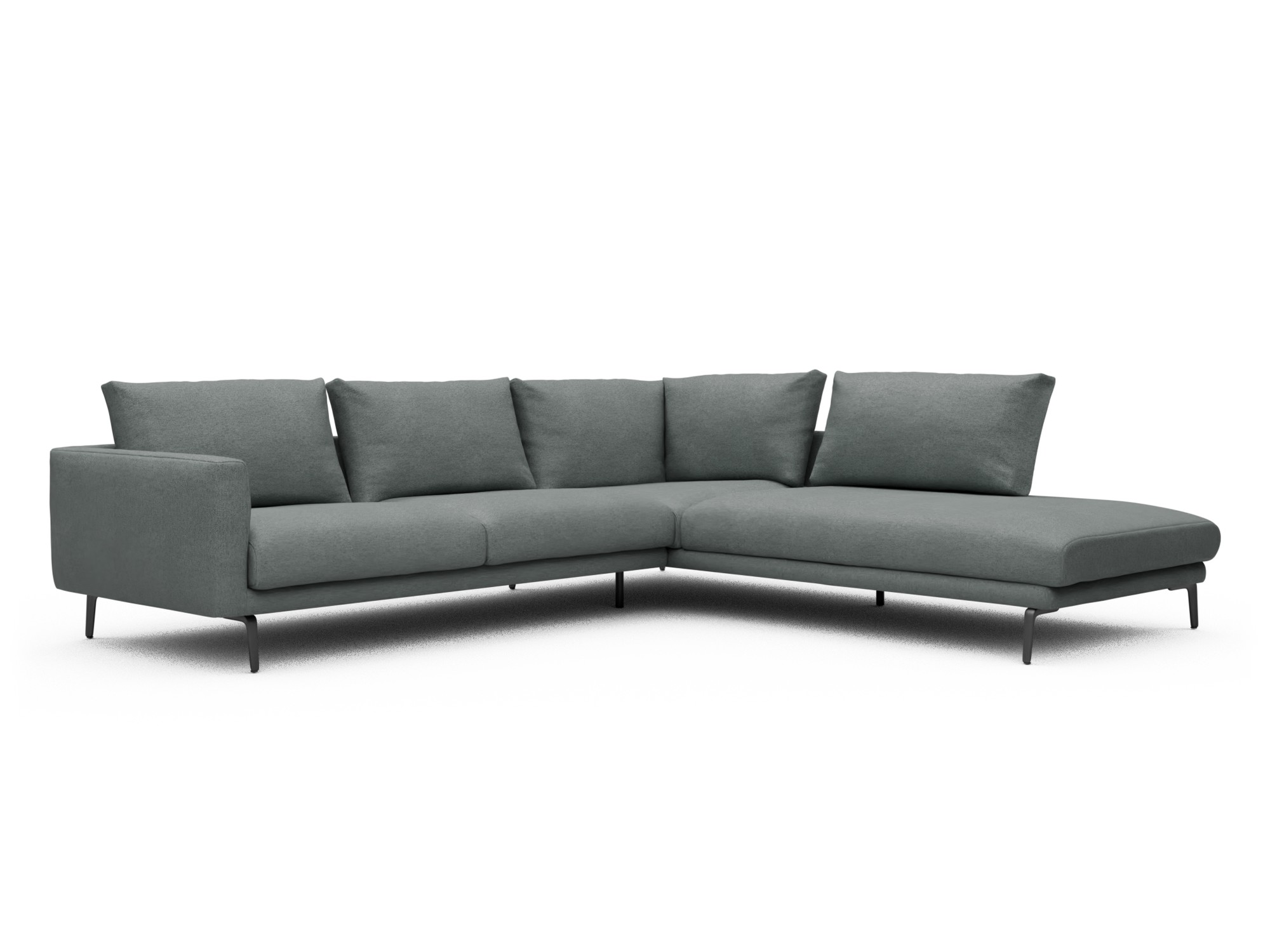 Skandi Home Ecksofa Karl Relax-Ecke rechts mit 2,5-Sitzer Denari-Soft-Grey moebelfaktor