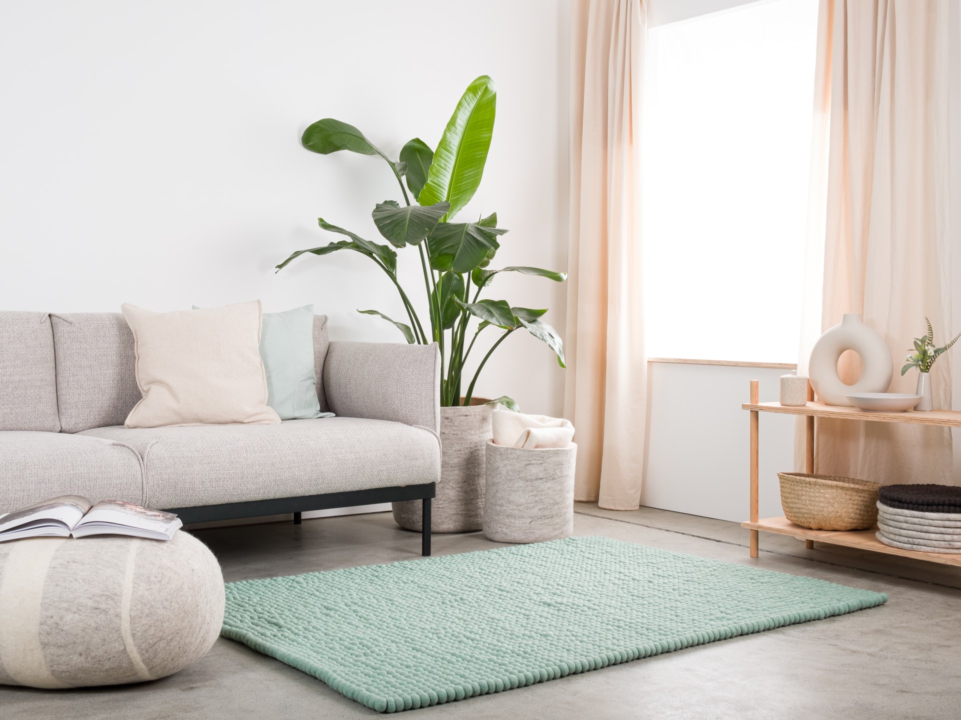 myfelt Fine Filzkugelteppich - 50x70 cm