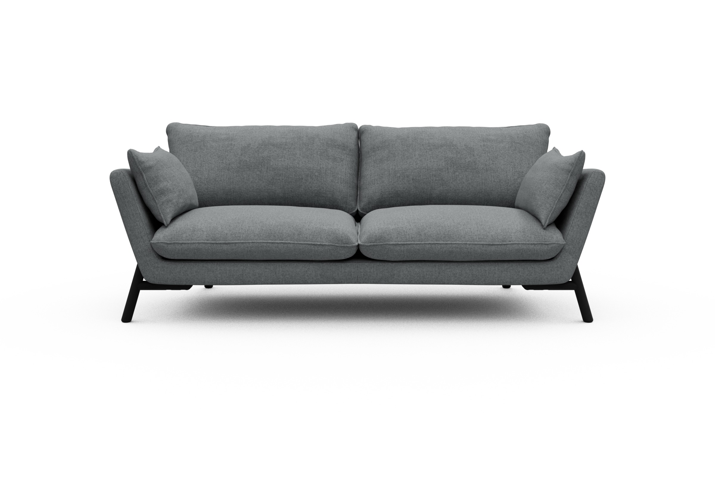 Skandi Home Sofa Emil 3-Sitzer Beinfarbe Eiche Schwarz Casone-Gravel-Grey moebelfaktor