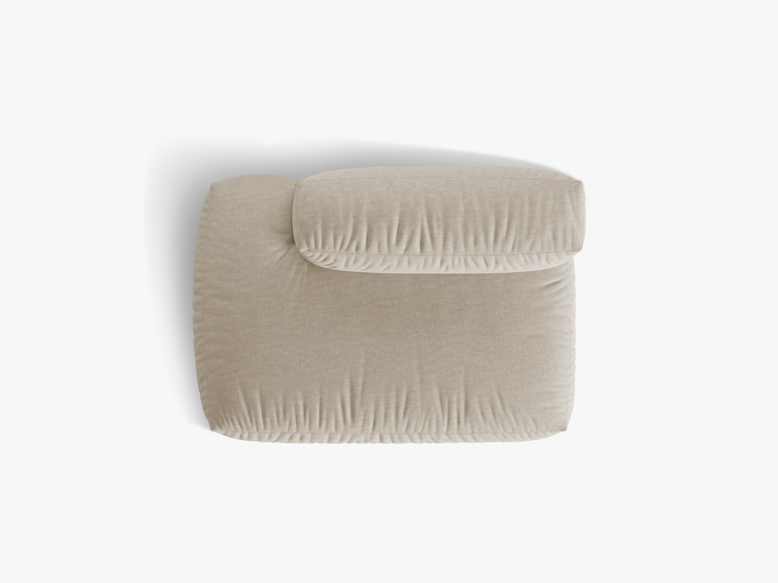 Micadoni Ecksofa-Modul Martina 1-Sitzer Links Strukturierter Stoff Helles Beige