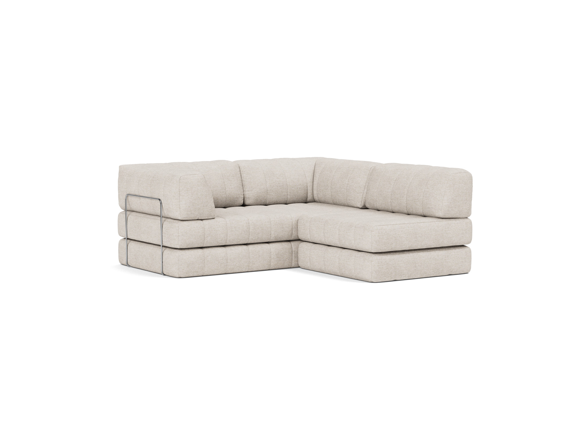 Schlafsofa CozyPad Grand mit Armlehnen Chenille Yuveno 470-Natural