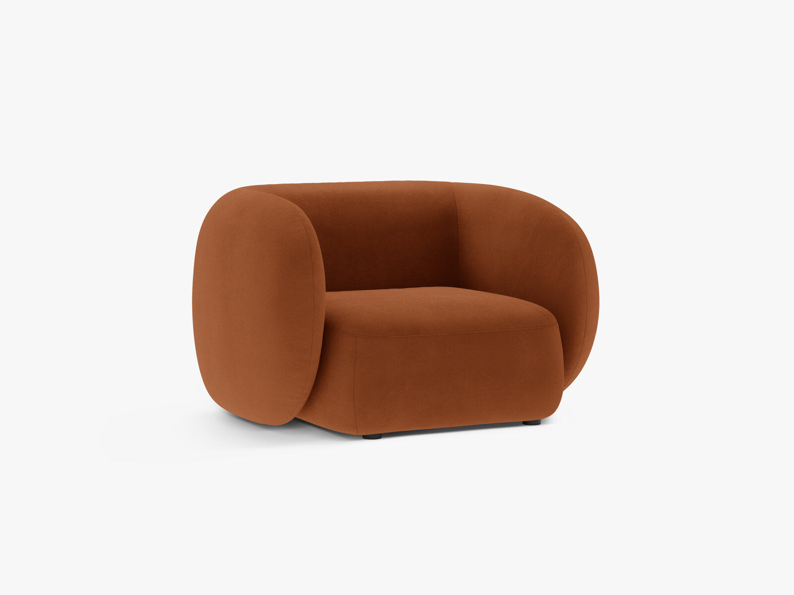Micadoni Sessel Kate 1-Sitzer Samt Terrakotta