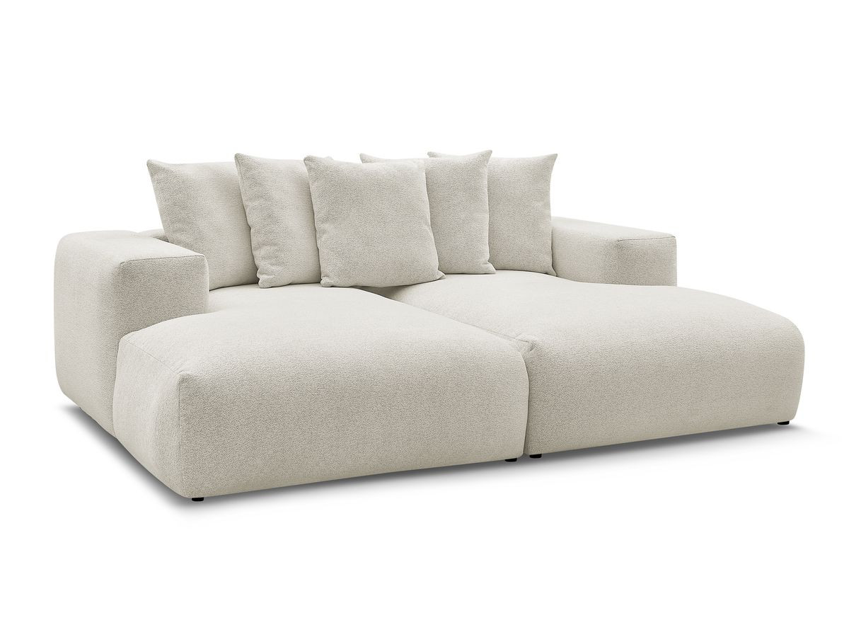 Bobochic Voltaire Sofa 4-Sitzer 248 × 170 cm Melange-Stoff Weiß