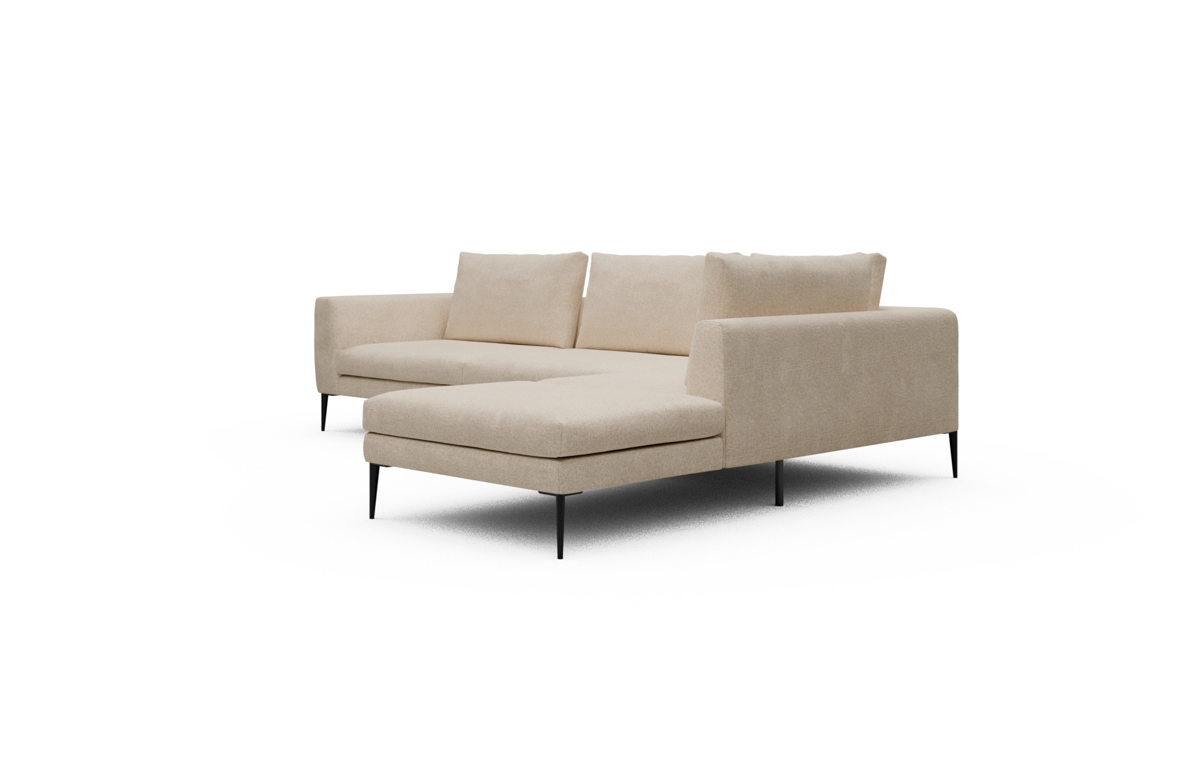 Ecksofa Paul Relax-Ecke links mit 3-Sitzer Casone-Natural-Beige
