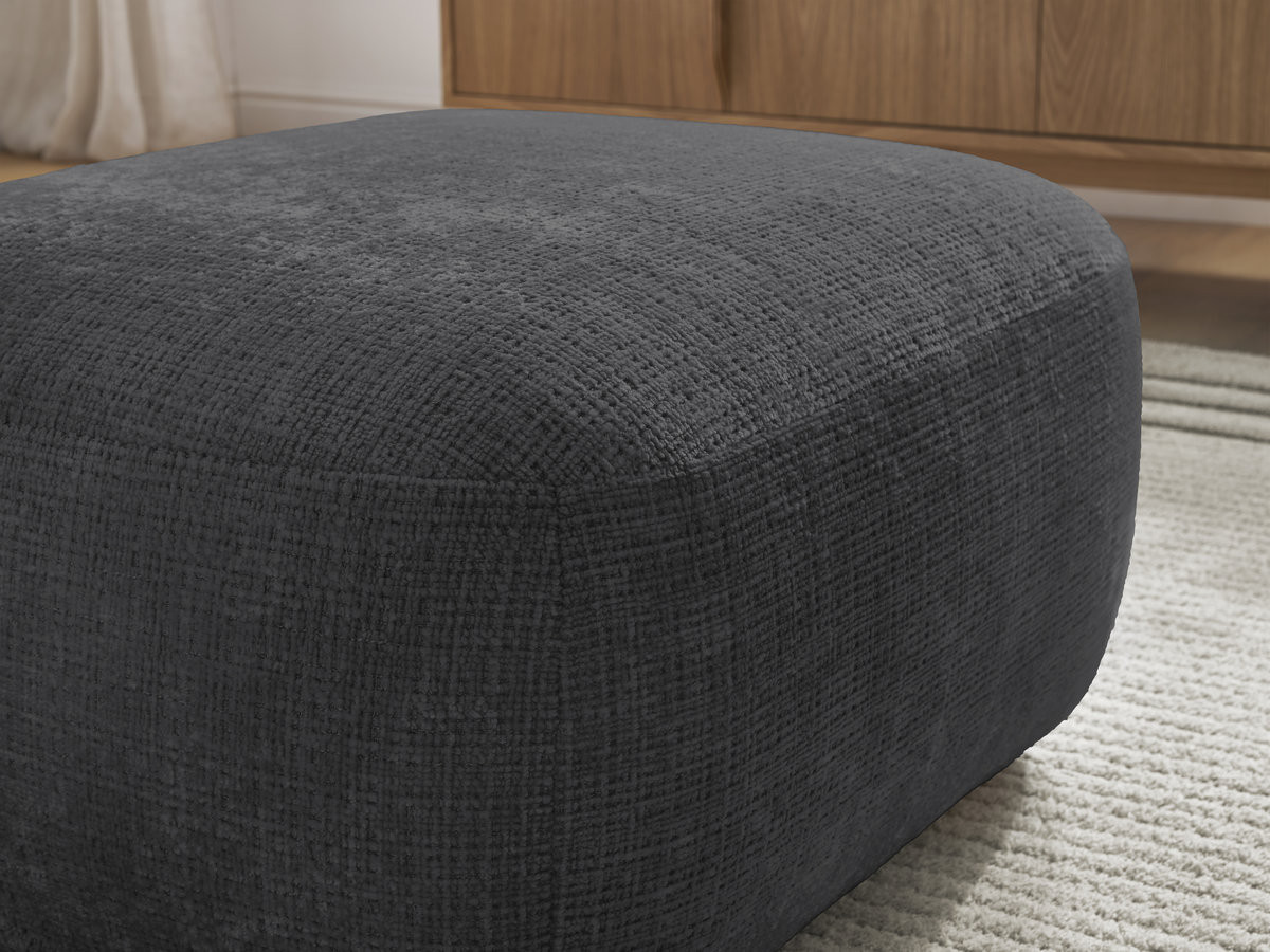 Bobochic Denise Pouf Strukturstoff Schwarz