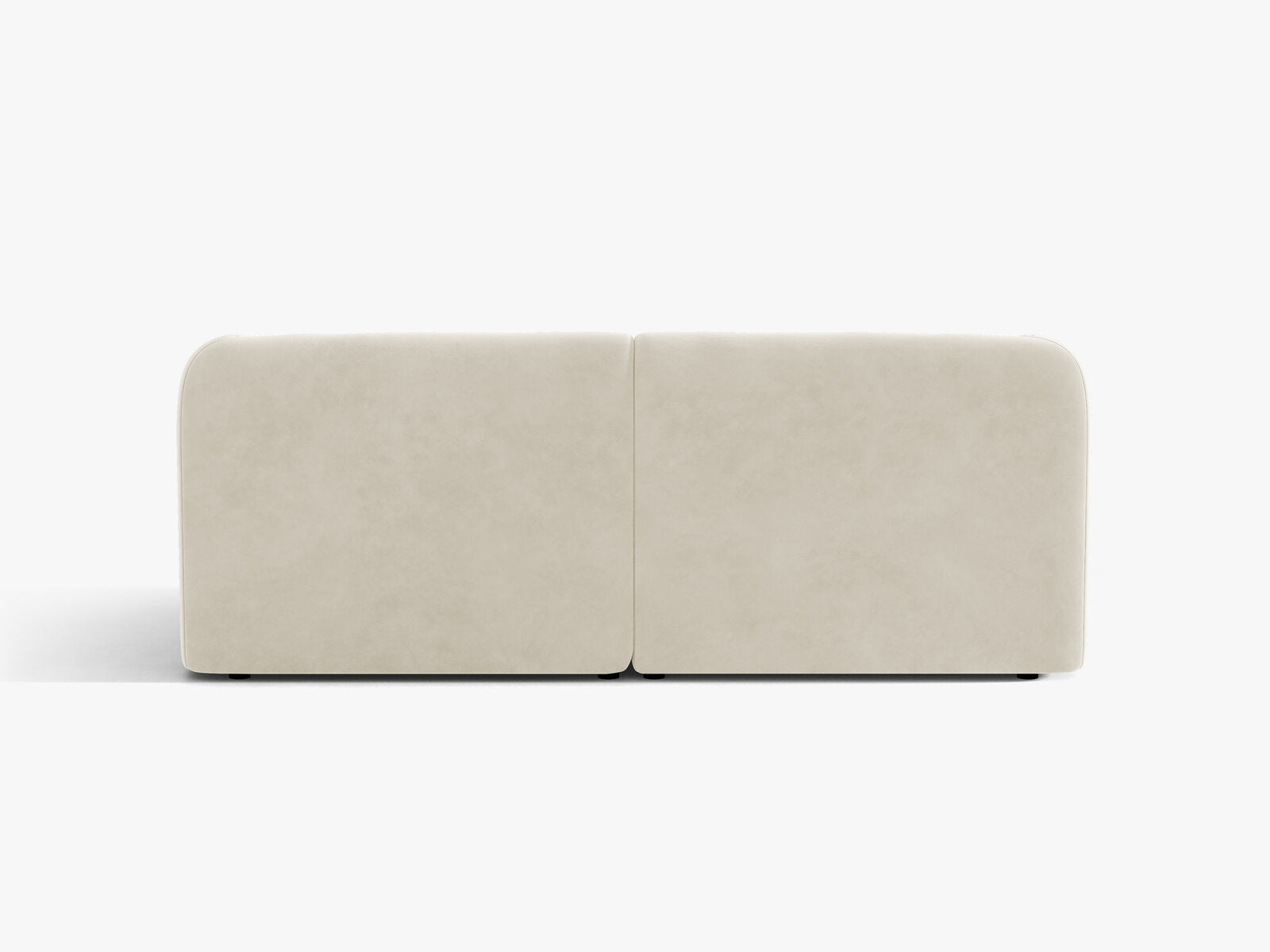 Micadoni Sofa Miley 2-Sitzer Samt Bluvel Helles Beige