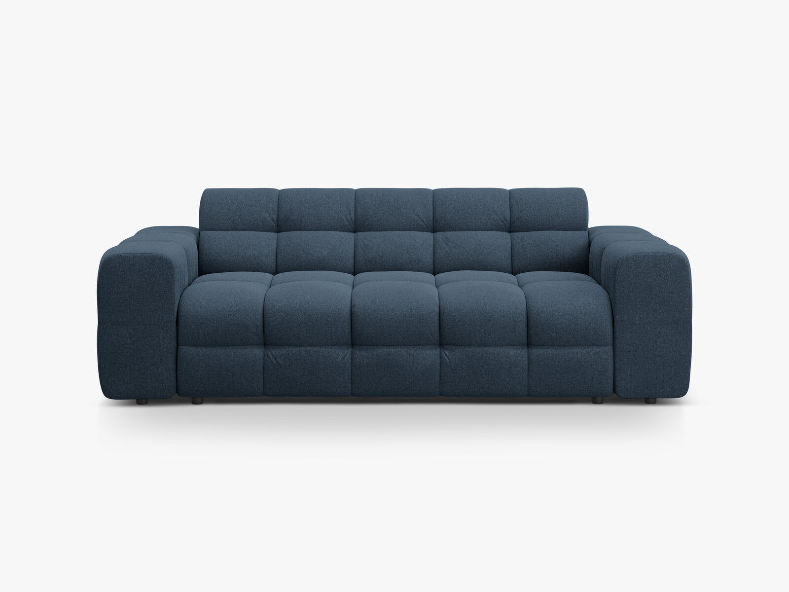 Micadoni Sofa Kendal 3-Sitzer Strukturierter Stoff Marineblau