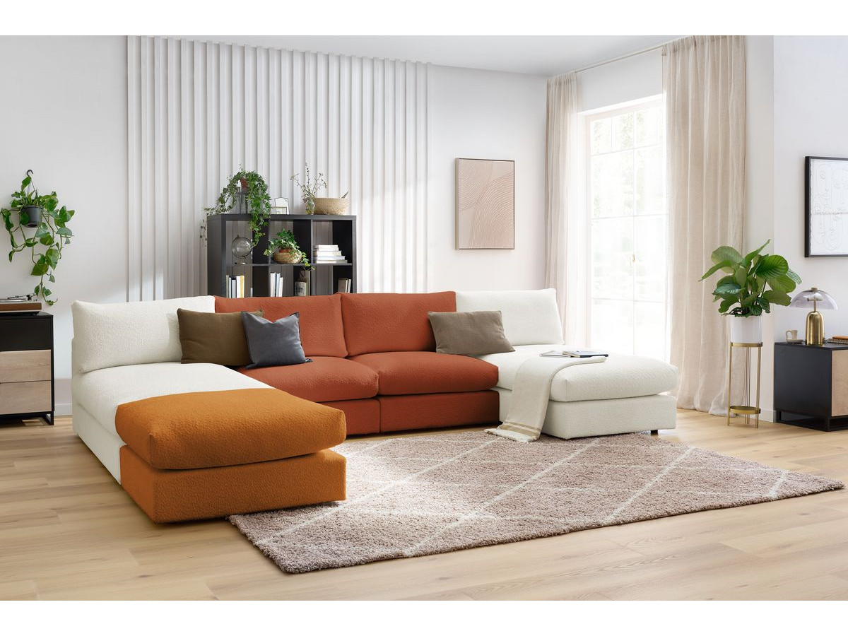 Bobochic Paris Wohnlandschaft Bouclé-Stoff Mehrfarbig