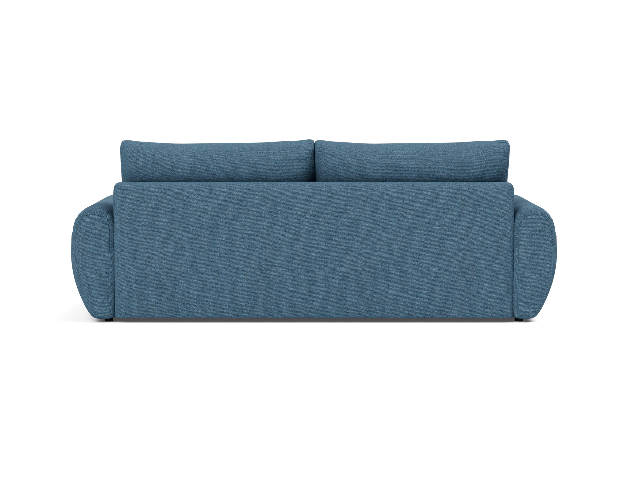 Schlafsofa Norum mit Curve-Armlehnen Strukturierter Stoff Weda 302-Weda-Blue