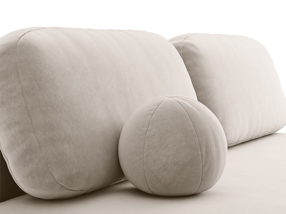 Cosmopolitan Design Schlafsofa Sophia 3-Sitzer mit Bettkasten Samt Salvador Beige