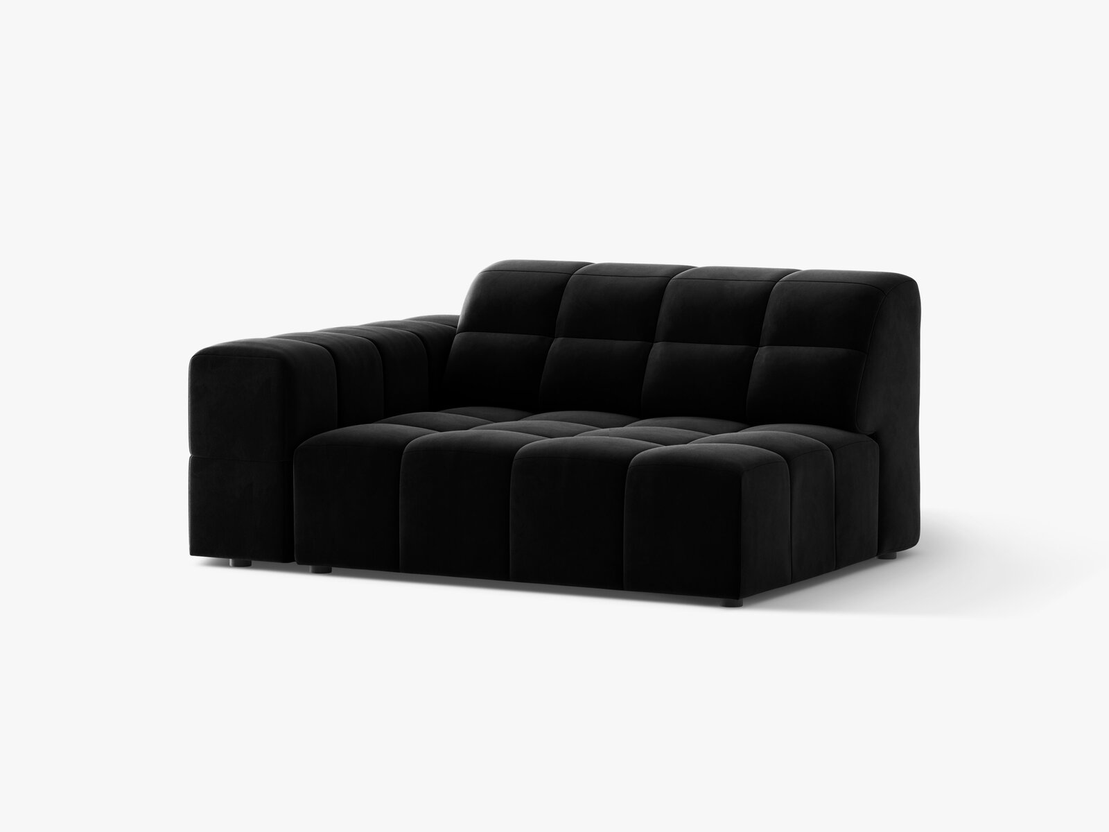 Micadoni Jennifer Sofamodul XL Links Samt Venus Schwarz