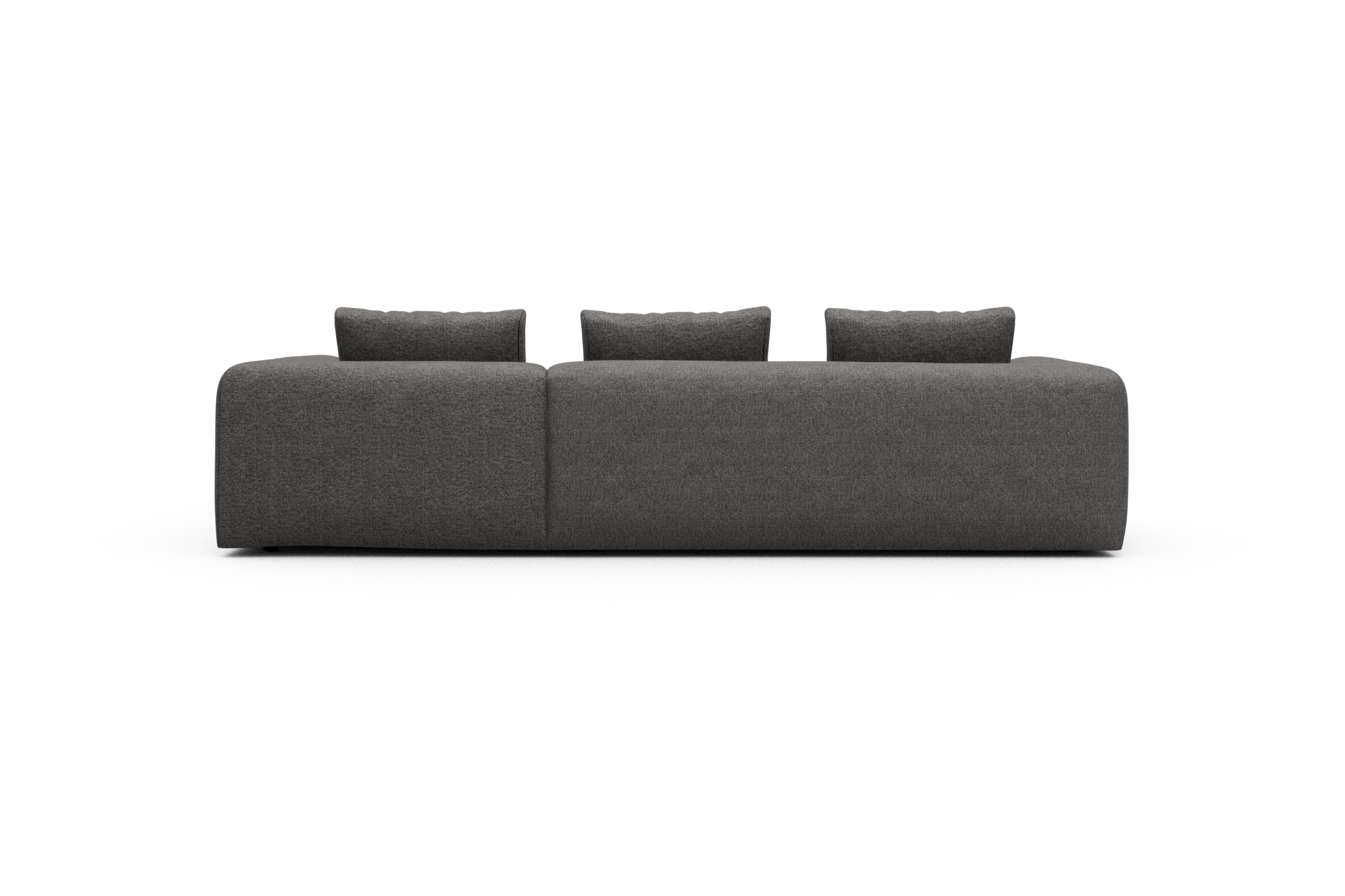 Ecksofa Fred Chaiselongue rechts mit 2,5-Sitzer Carreno-Salt-and-Pepper