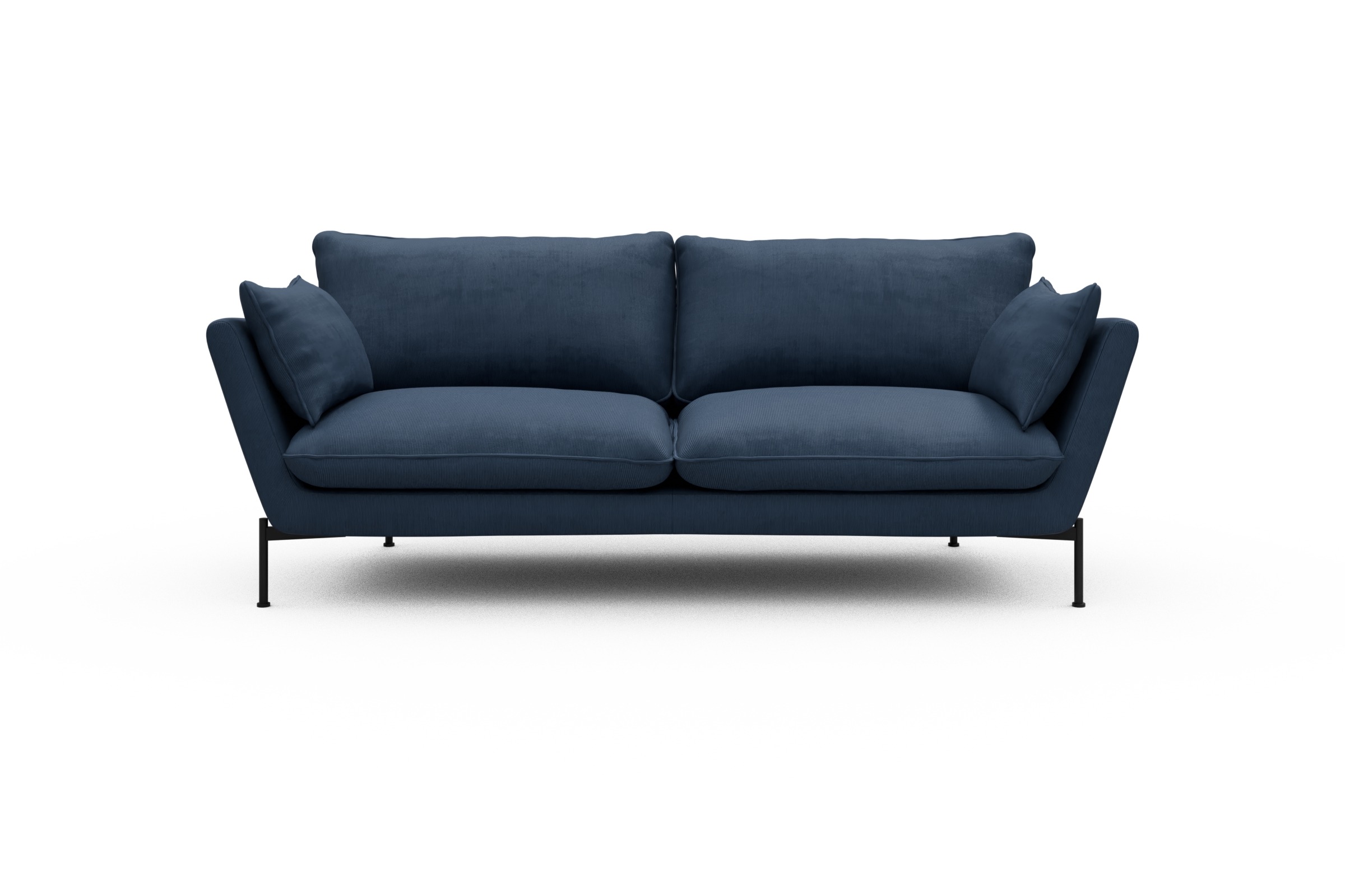 Skandi Home Sofa Anton 3-Sitzer Cordufine-Royal-Blue moebelfaktor