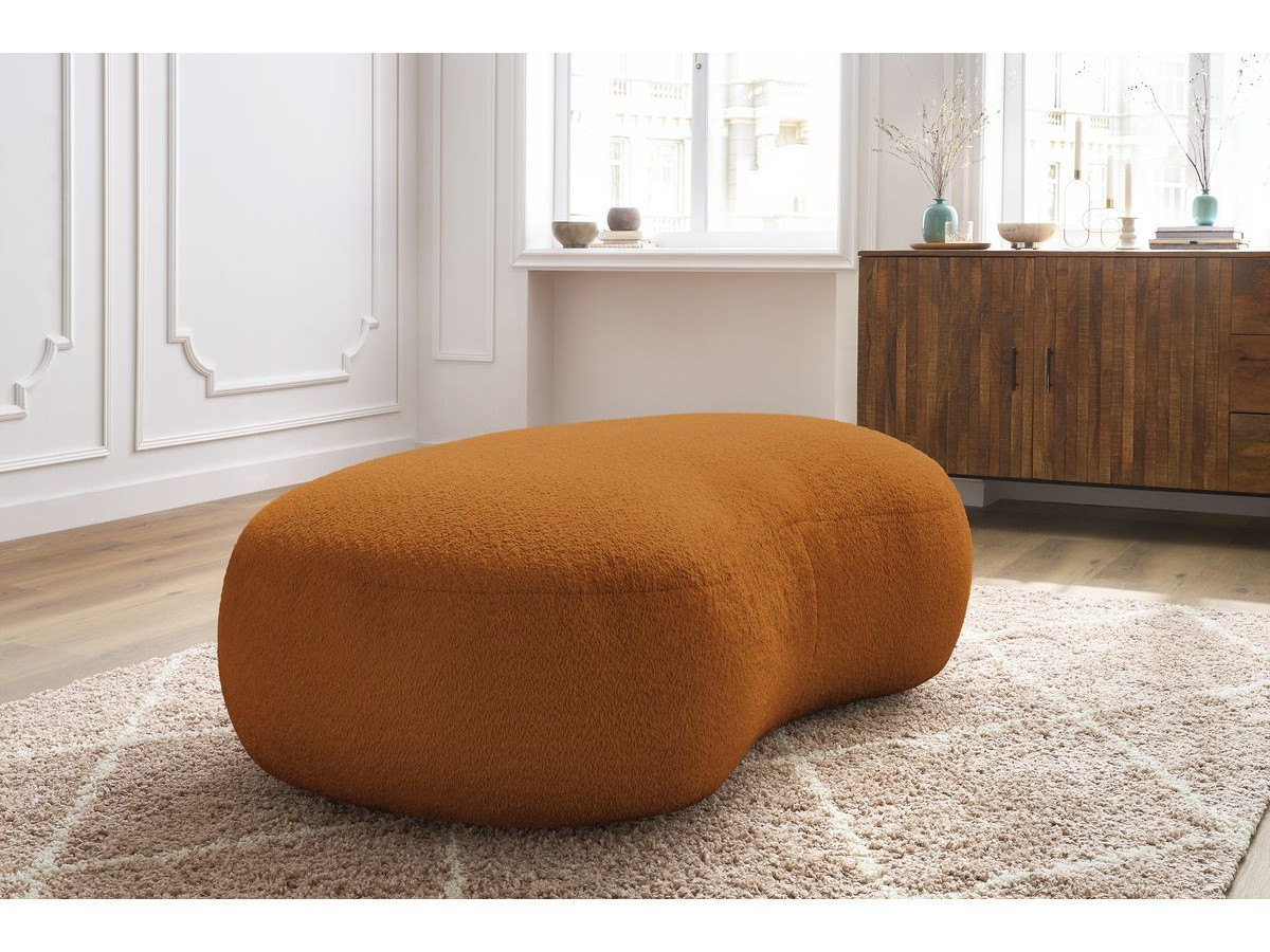 Bobochic Saint-germain Pouf Bouclé-Stoff Gelb