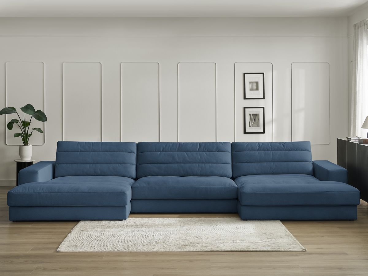 Bobochic Sierra Wohnlandschaft Samt Dunkelblau