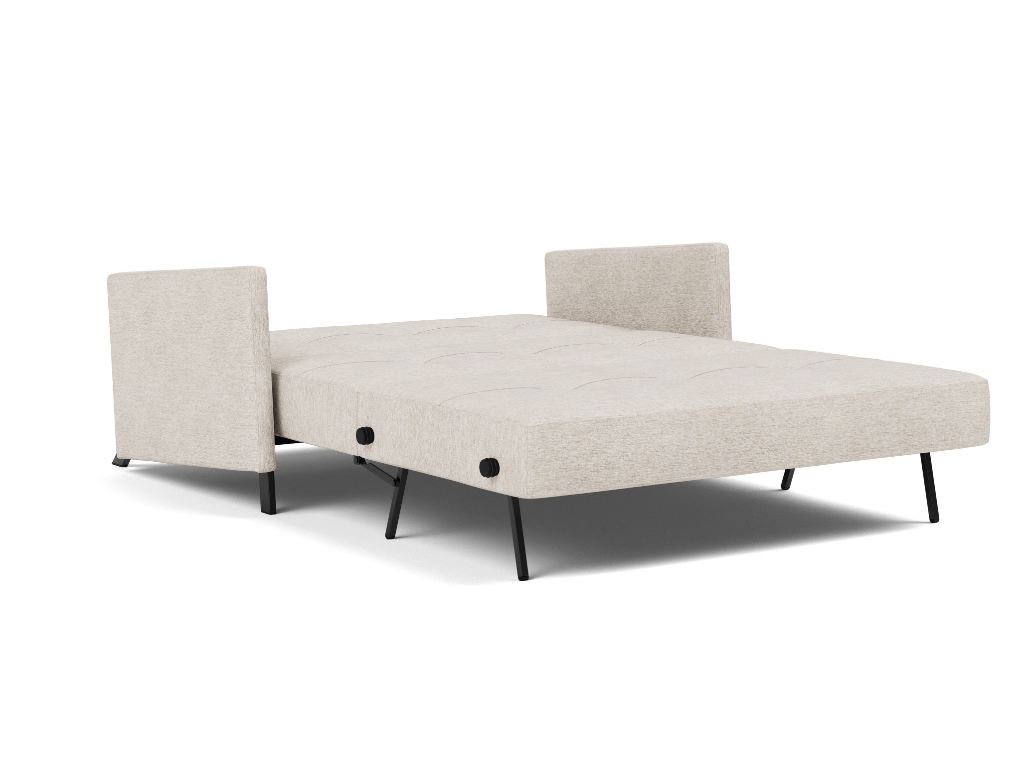 Schlafsofa Cubed mit Armlehnen 140 Chenille Yuveno 470-Natural