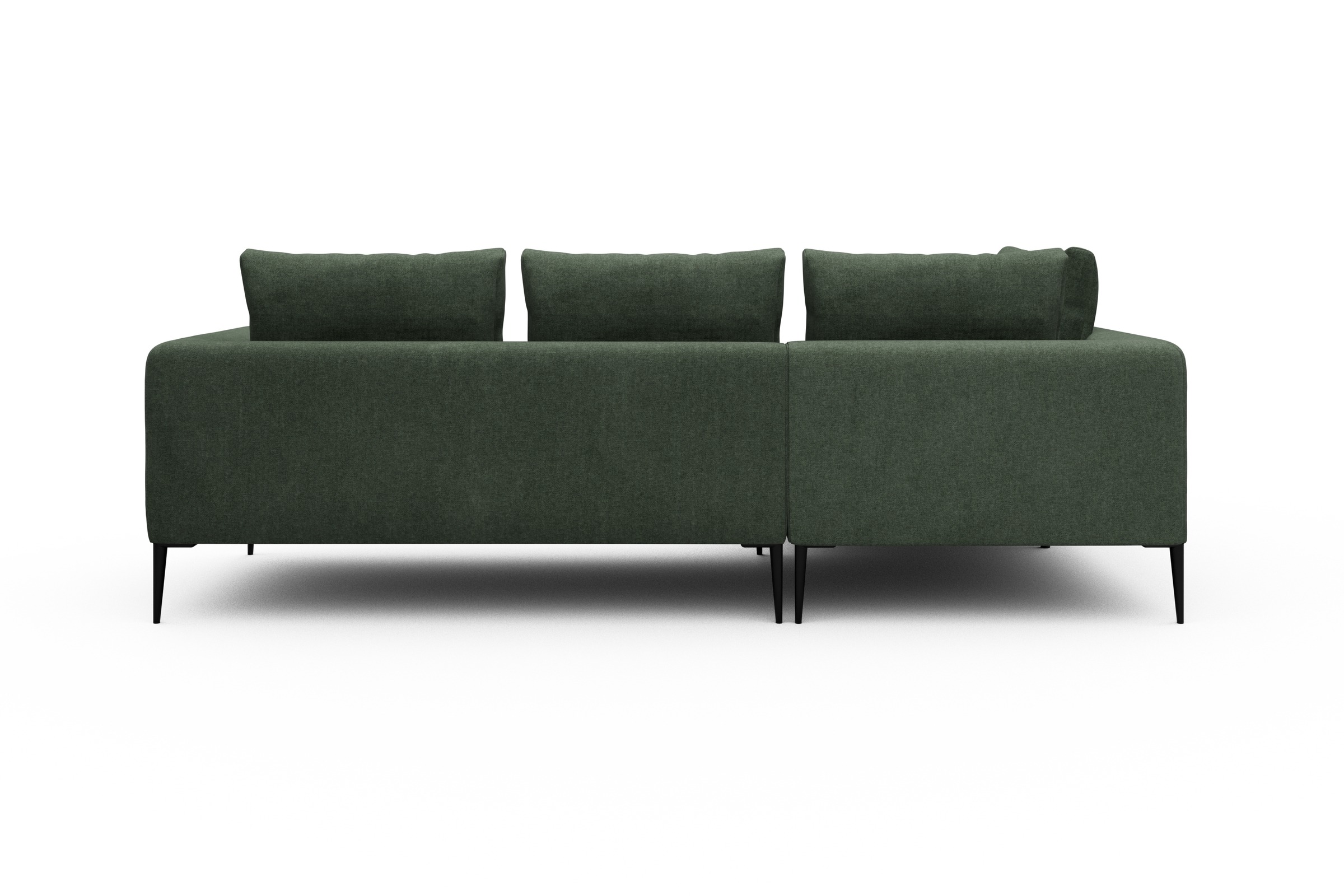 Ecksofa Paul Relax-Ecke links mit 2-Sitzer Casone-Forest-Green