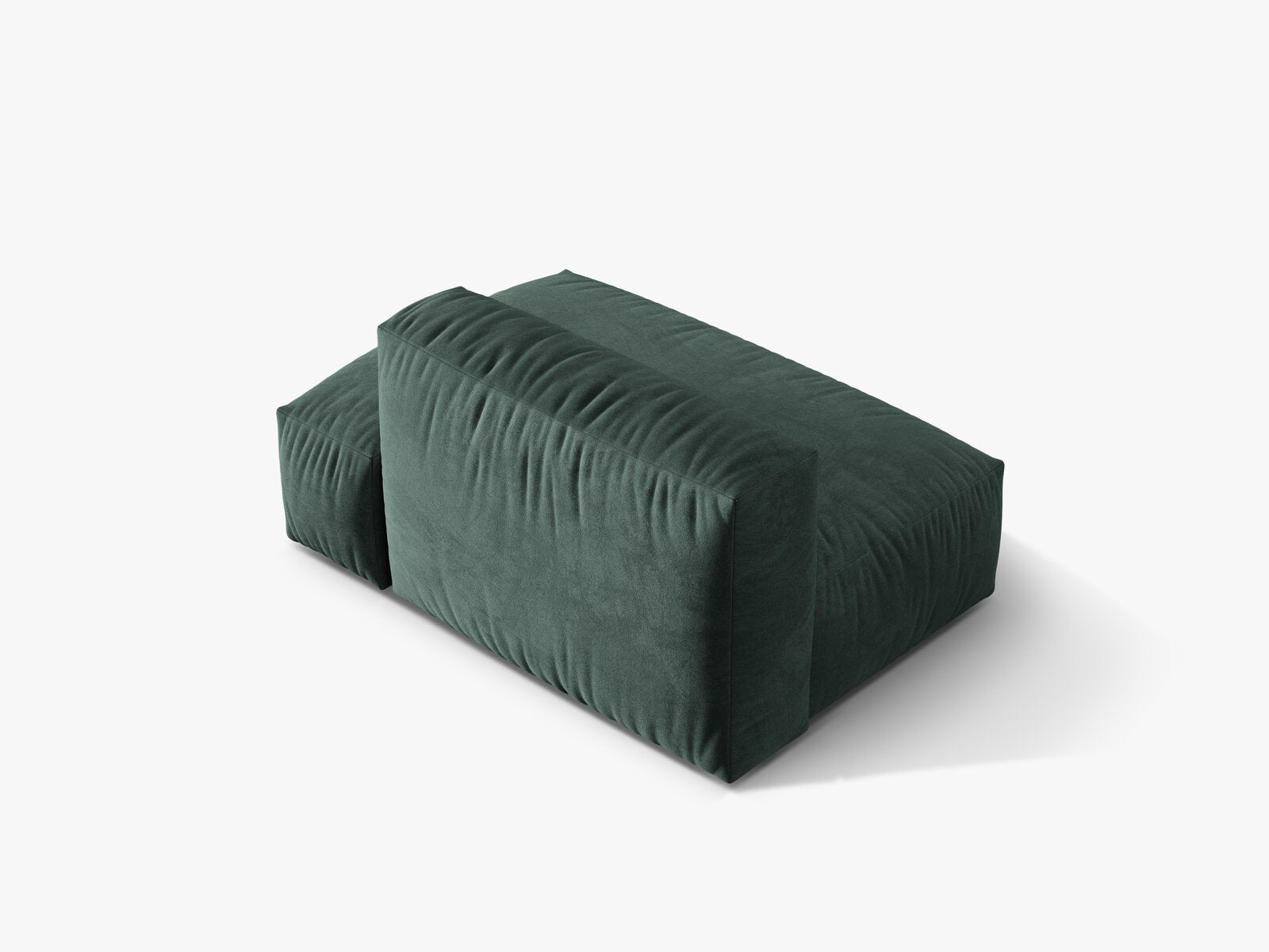 Micadoni Ecksofa-Modul Martina 1-Sitzer Samt Vogue Petrol Rechts