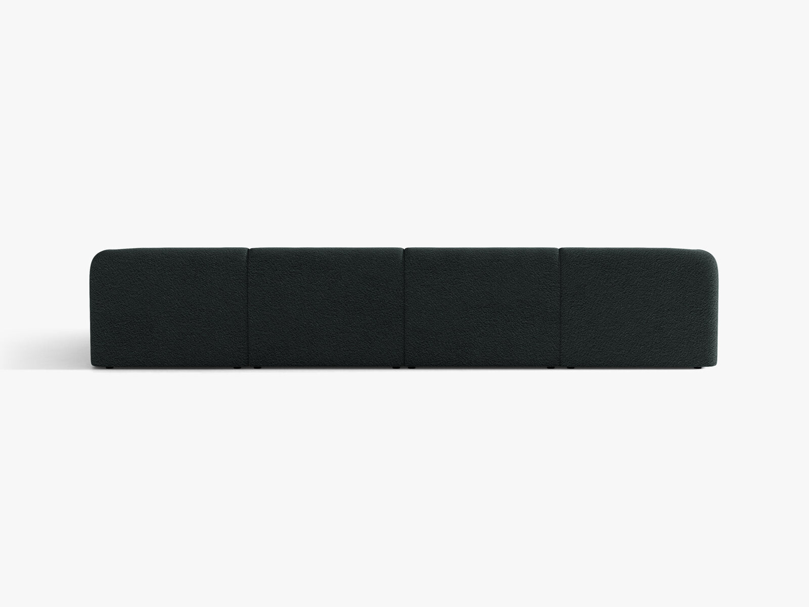 Micadoni Panorama-Sofa Miley 5-Sitzer Boucle Baloo Schwarz