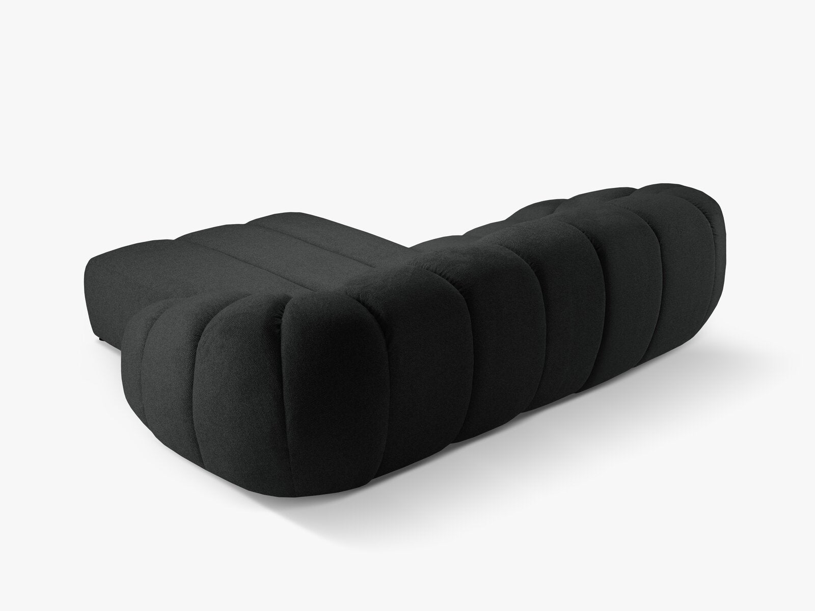 Micadoni Ecksofa Diana 3-Sitzer Rechts Strukturierter Samt Bubble Anthrazit