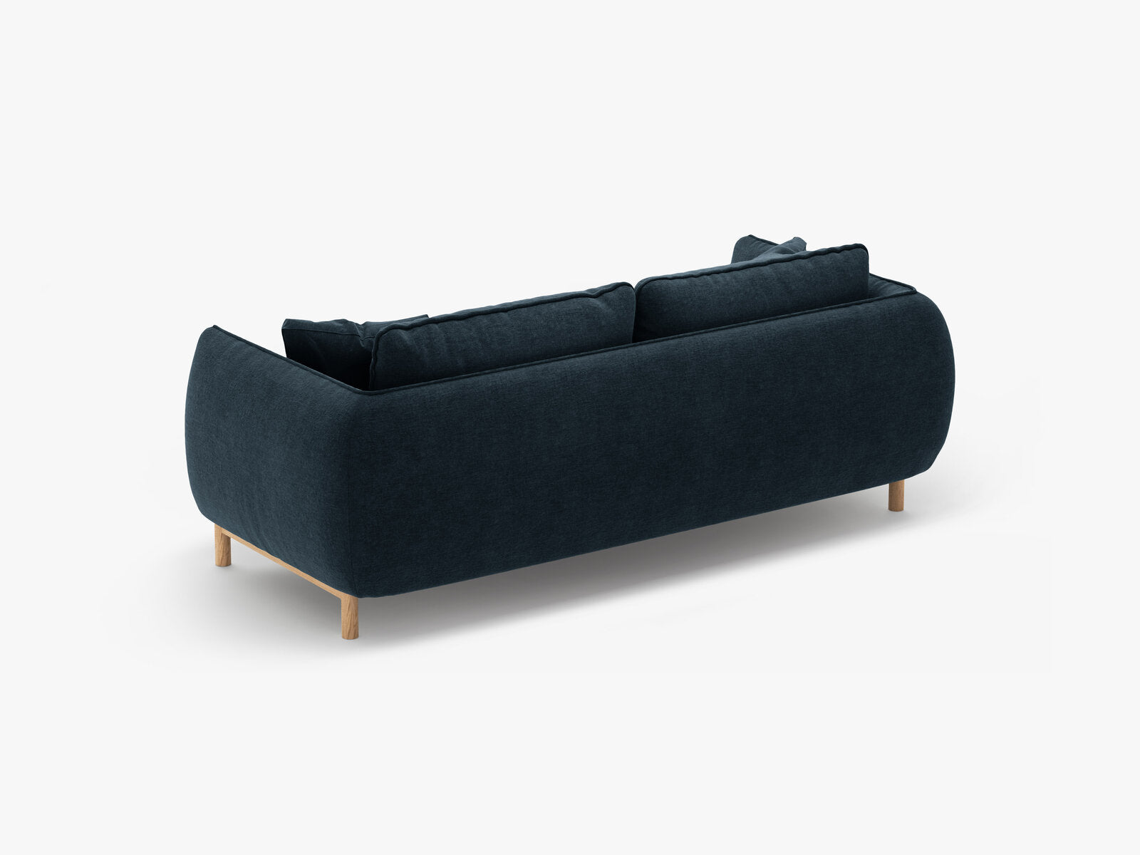 Micadoni Ada Sofa 2-Sitzer Strukturierter Stoff Wind Marineblau