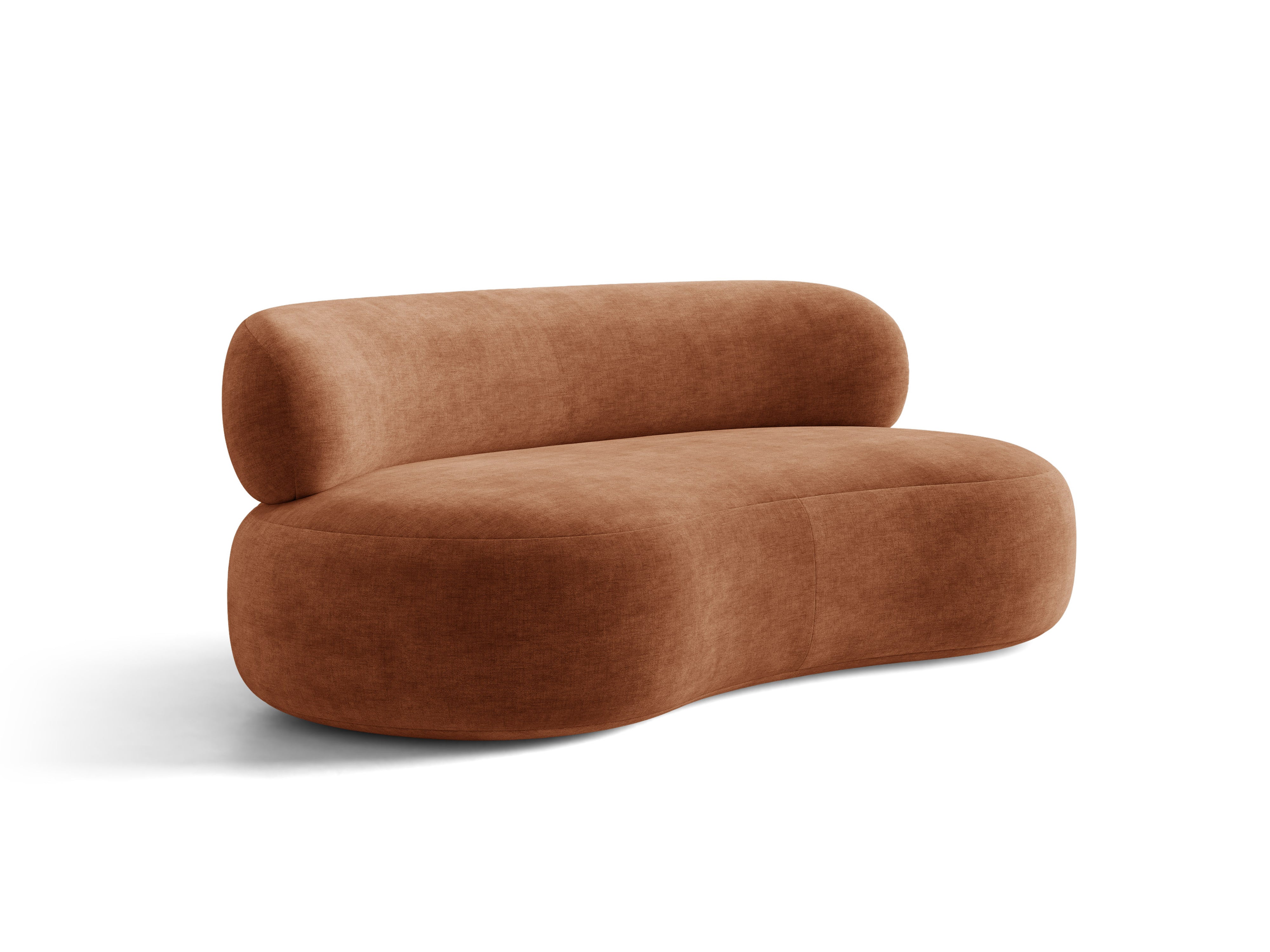 Micadoni Aura Sofa 3-Sitzer Chenille Golden Terrakotta