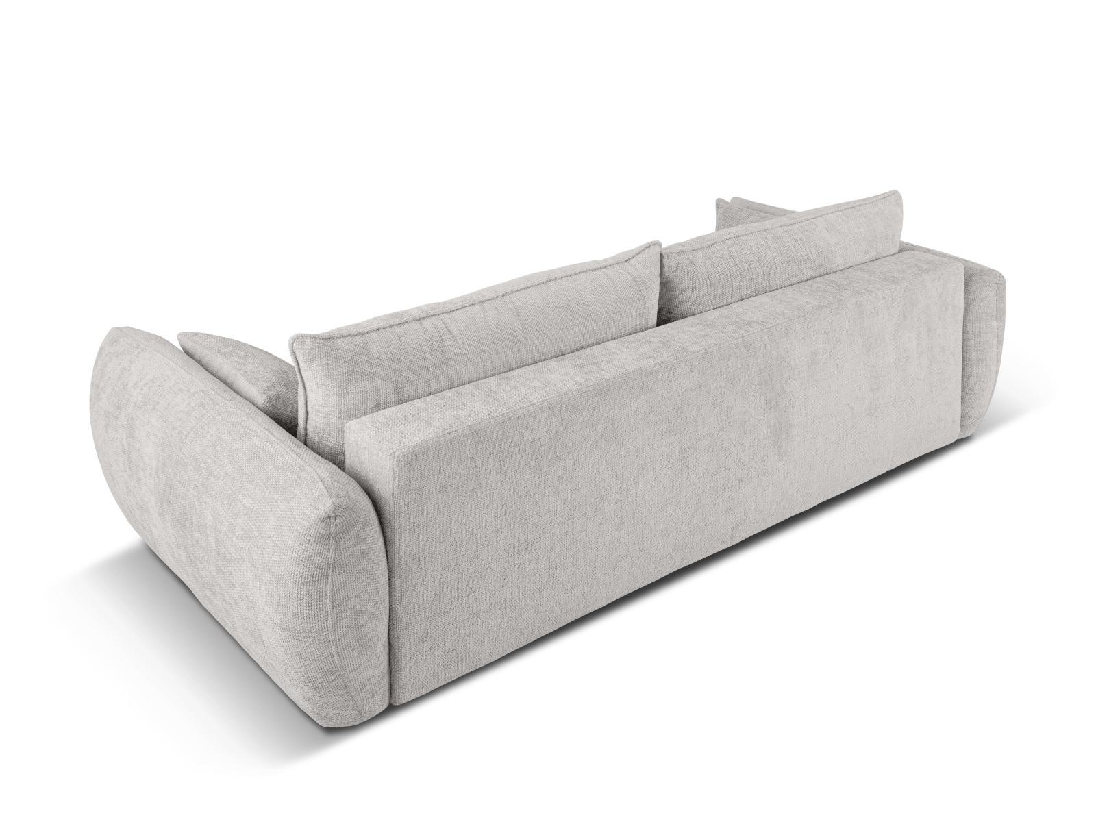 Cosmopolitan Design Schlafsofa Matera 3-Sitzer mit Bettkasten Chenille Eden Silber