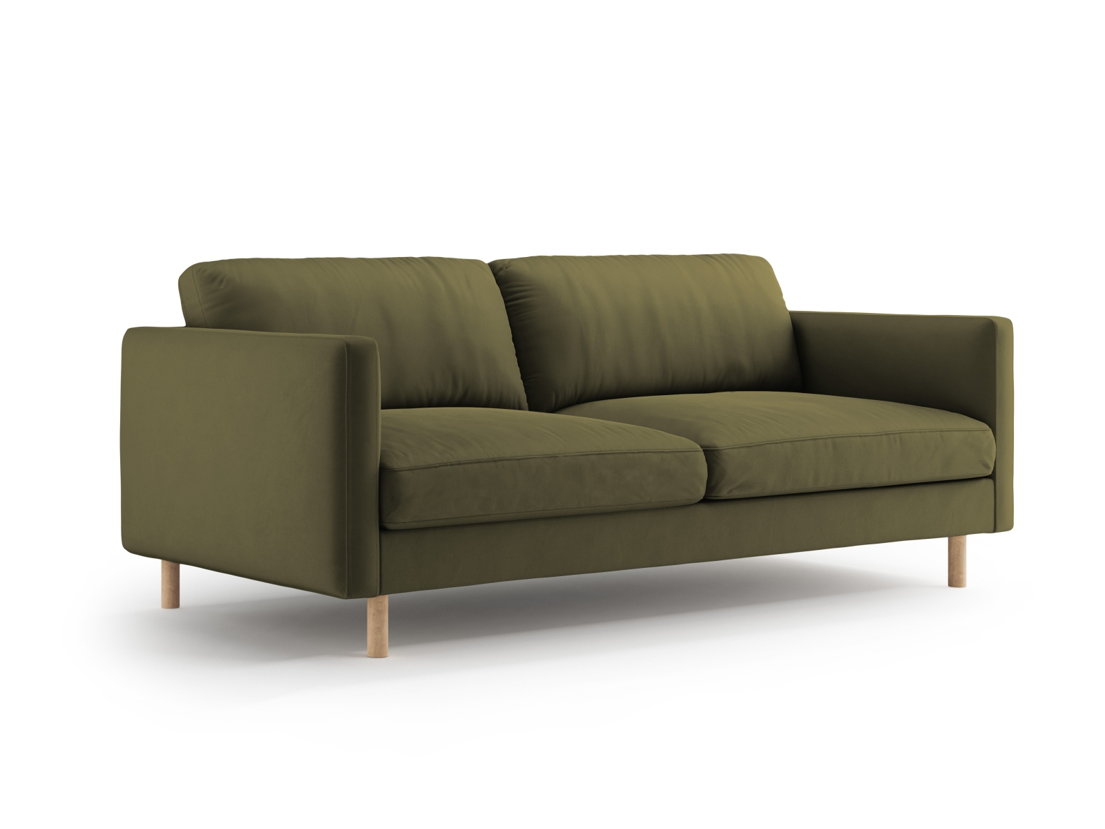 Micadoni Sofa Eden 3-Sitzer Samt Moßgrün Melange