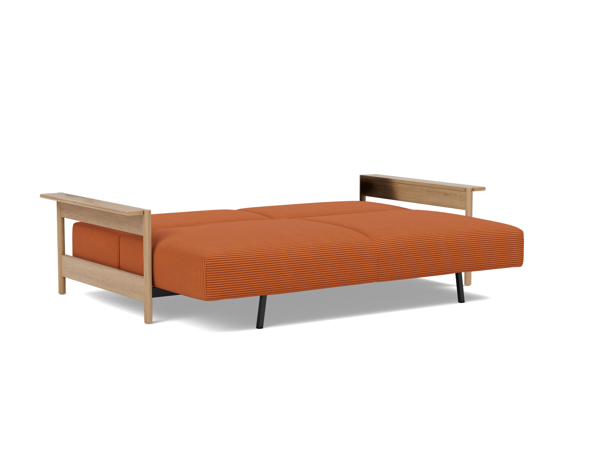 Schlafsofa Malloy Wood Kord Corduroy 595-Burnt-Orange