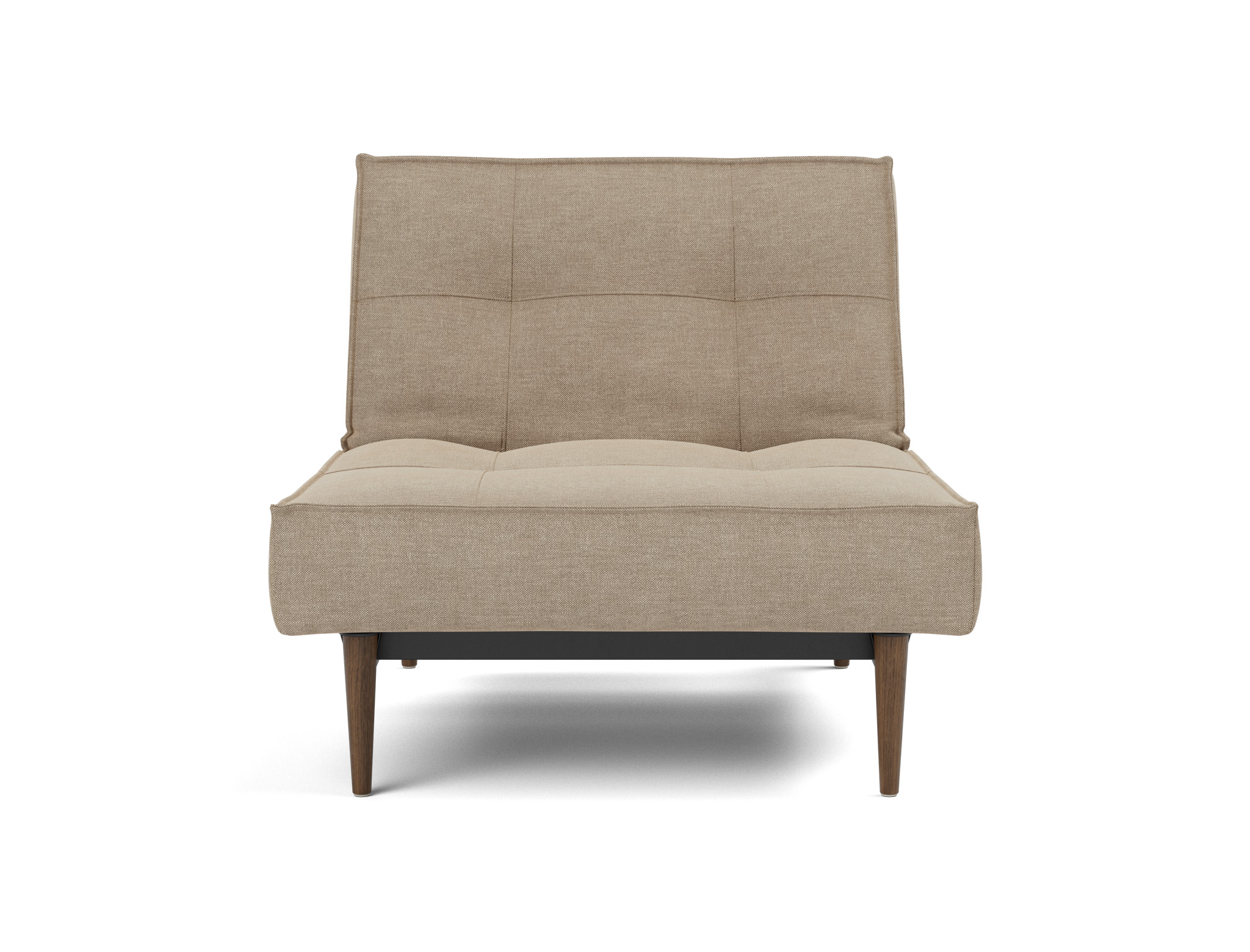 Sessel Splitback Flachgewebe Phobos 587-Mocha Beine Styletto Eiche dunkel