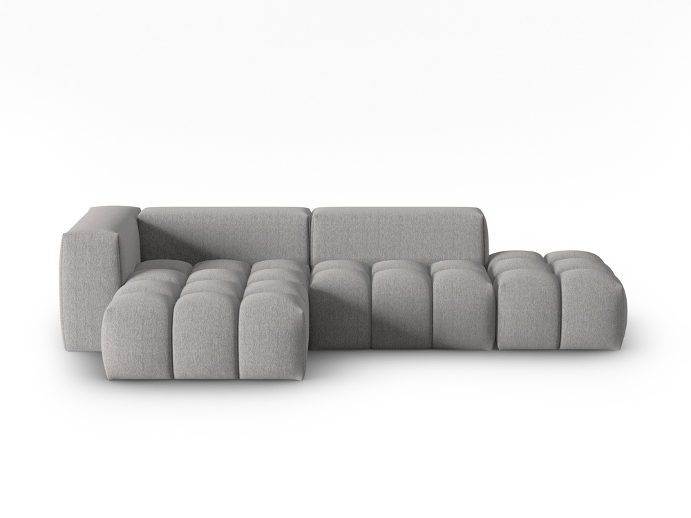 Cosmopolitan Design Ecksofa Verona 4-Sitzer offen Strukturierter Stoff Sorella Warmes Grau Links