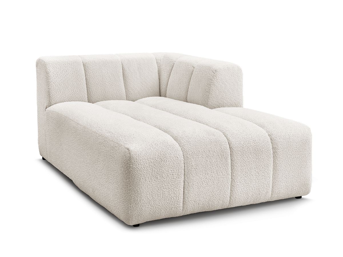 Bobochic Annecy Méridienne-Modul Bouclé-Stoff Weiß Ecke rechts
