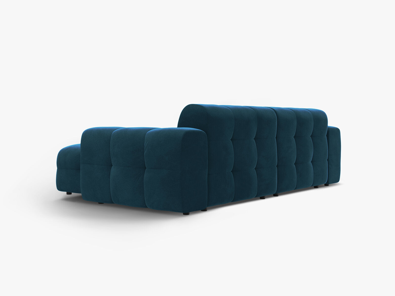 Micadoni Ecksofa Kendal 4-Sitzer Rechts Samt Magic Velvet Marineblau