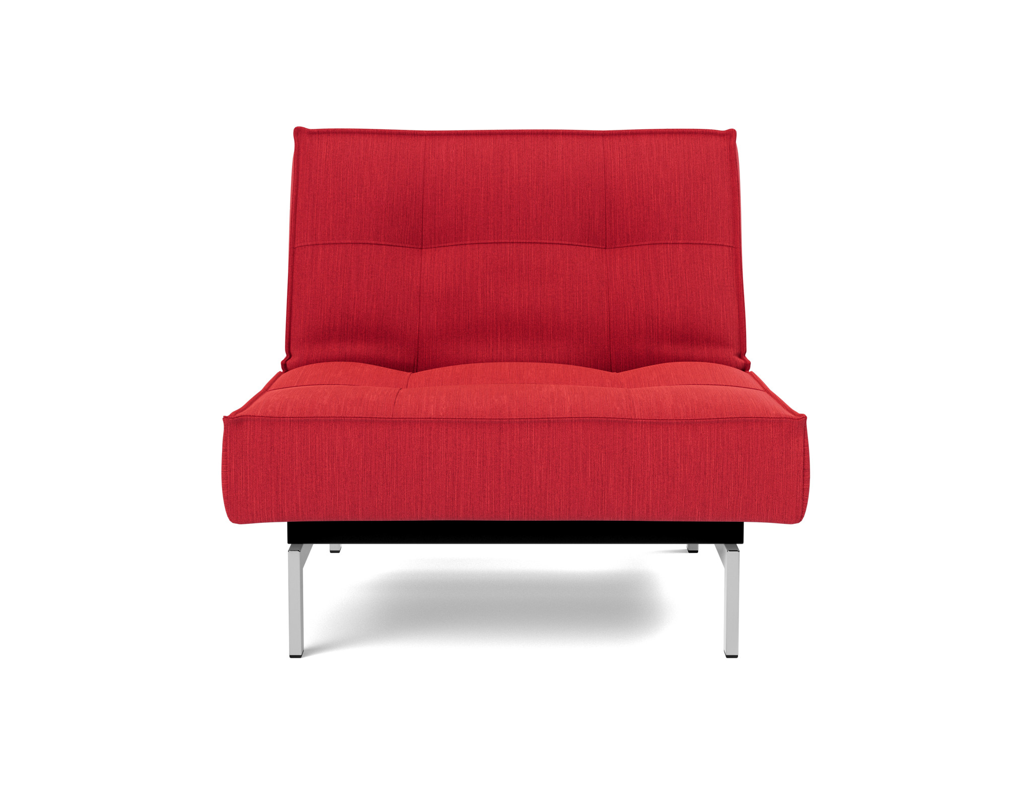 Sessel Splitback Flachgewebe Elegance 511-Red Beine Chrom