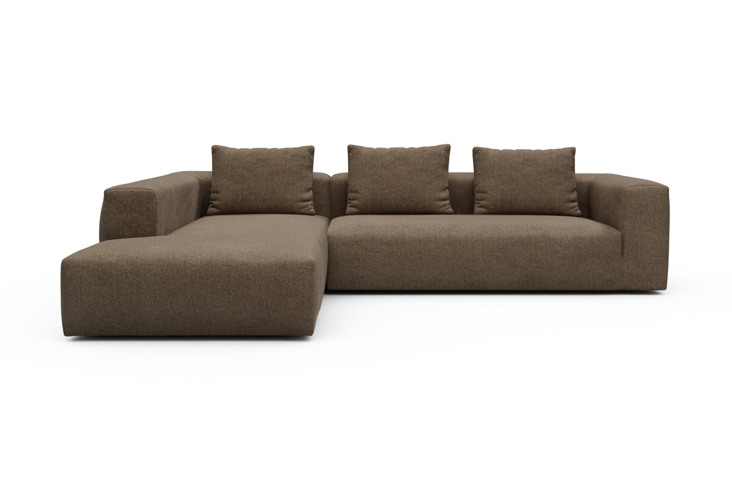 Skandi Home Ecksofa Fred Relax-Ecke links mit 2,5-Sitzer Aivi-Khaki-Brown moebelfaktor