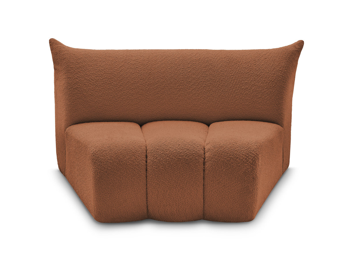 Bobochic Azra Sofamodul 1-Sitzer Bouclé-Stoff Orange