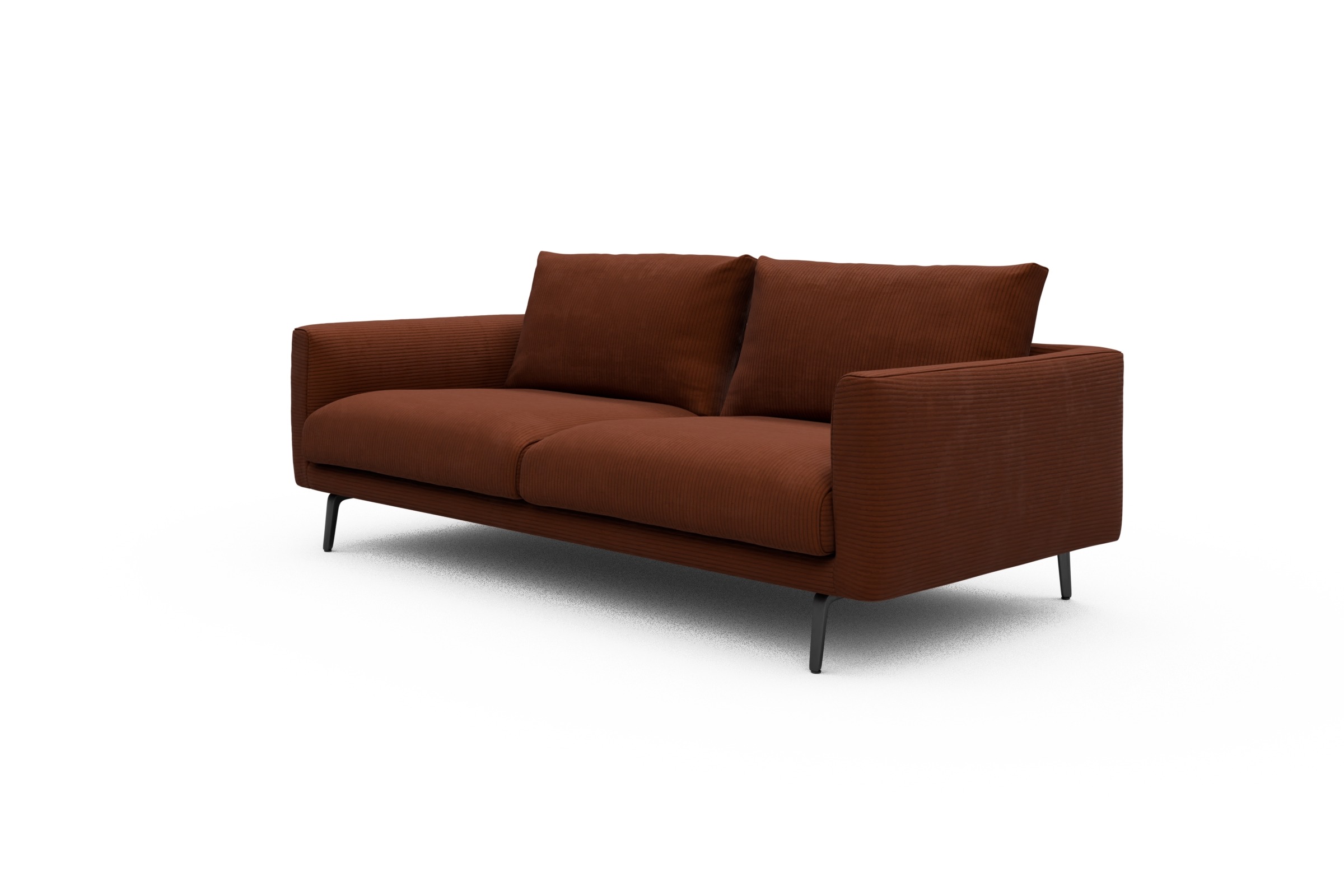 Sofa Karl 3-Sitzer Corduroy-Burnt-Orange