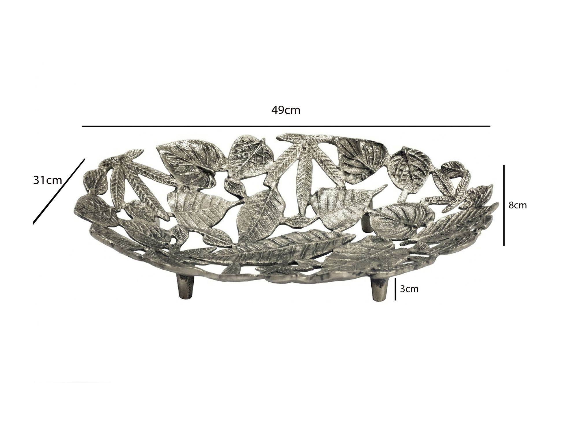 Dekoschale Lodingen Aluminium Silber
