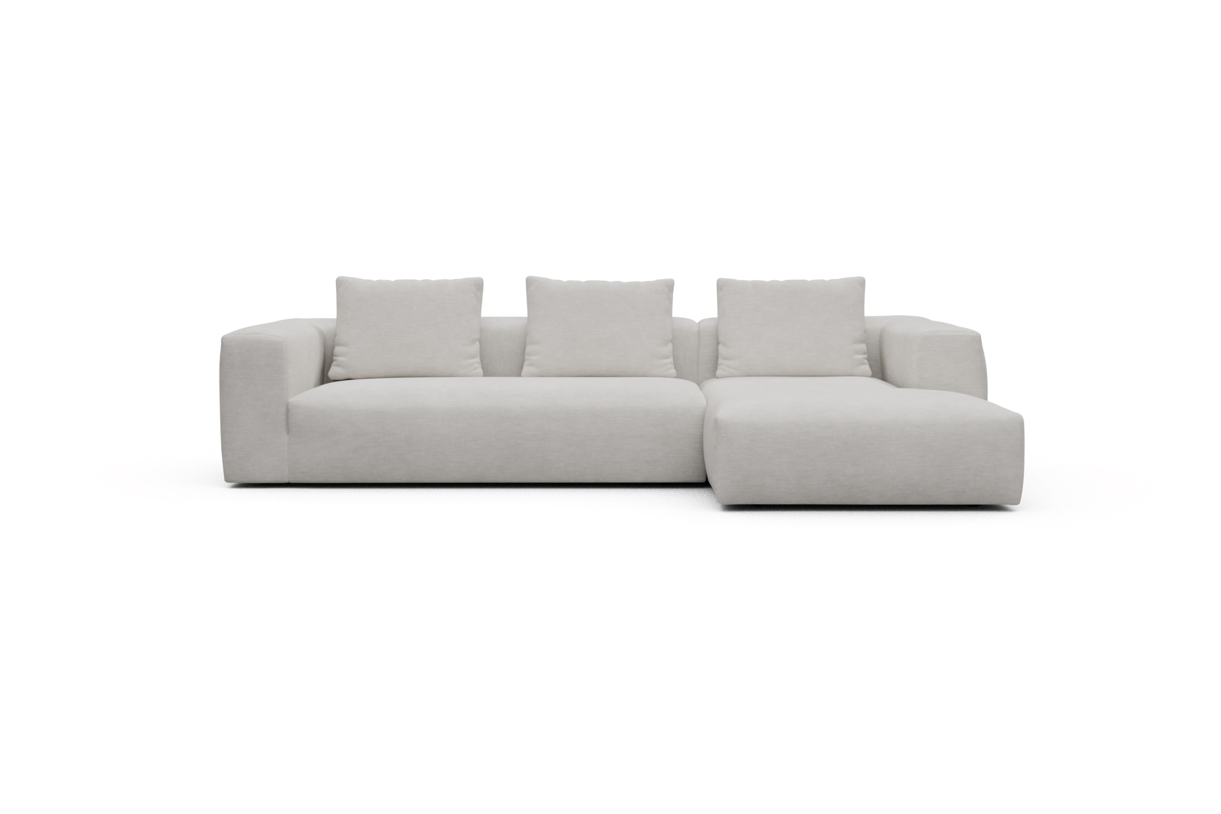 Skandi Home Ecksofa Fred Chaiselongue rechts mit 2,5-Sitzer Vivus-Dusty-Off-White moebelfaktor