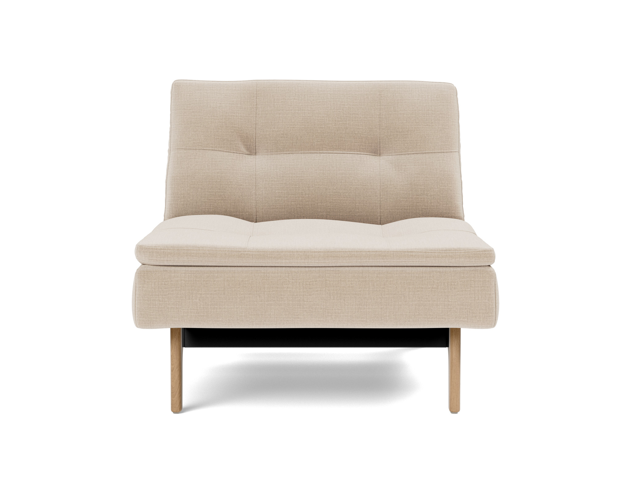 Sessel Dublexo Chenille Esina 410-Almond-Beige Beine Eiche