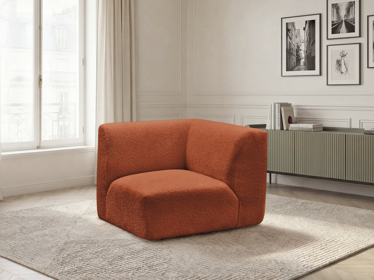 Bobochic Anda Sofa 1-Sitzer Chenille Orange