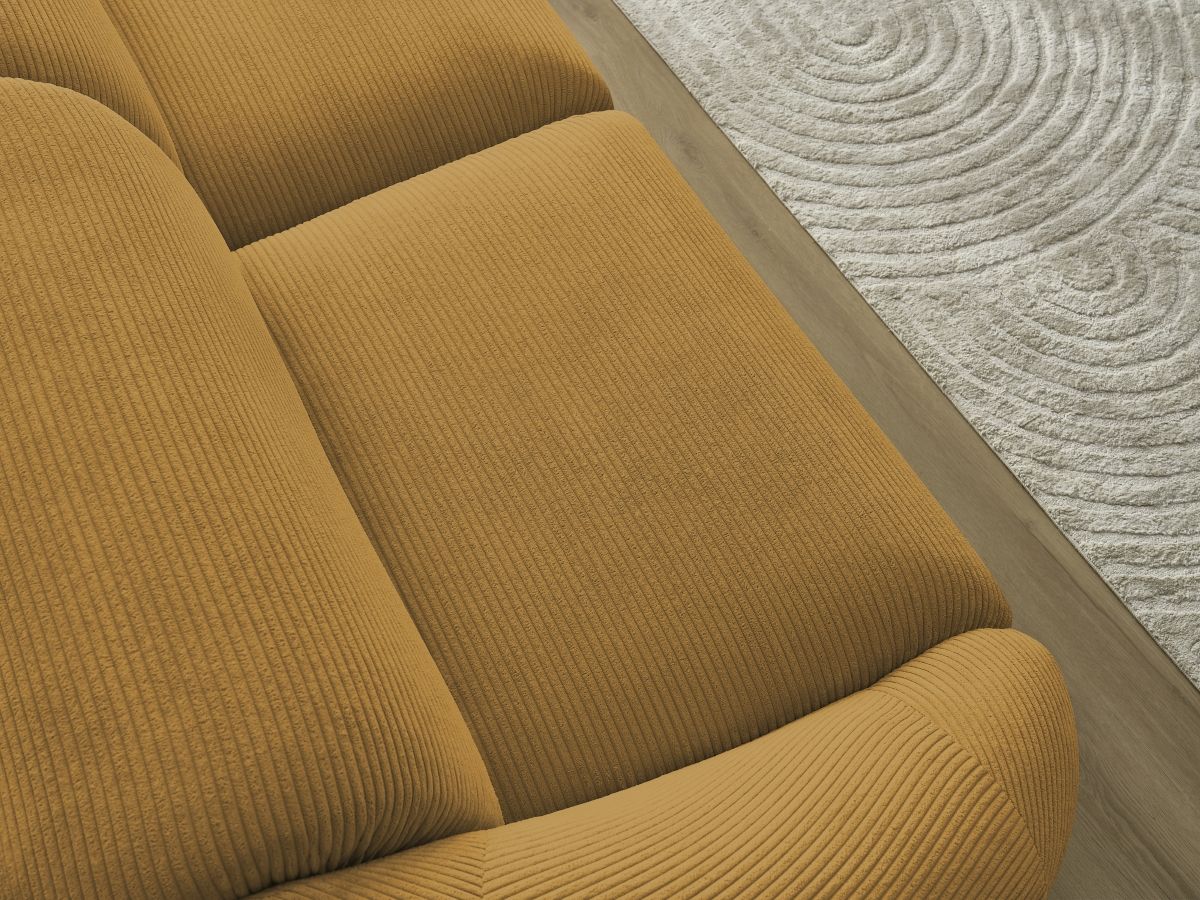 Bobochic Tina Sofa 3-Sitzer Cordsamt Gelb