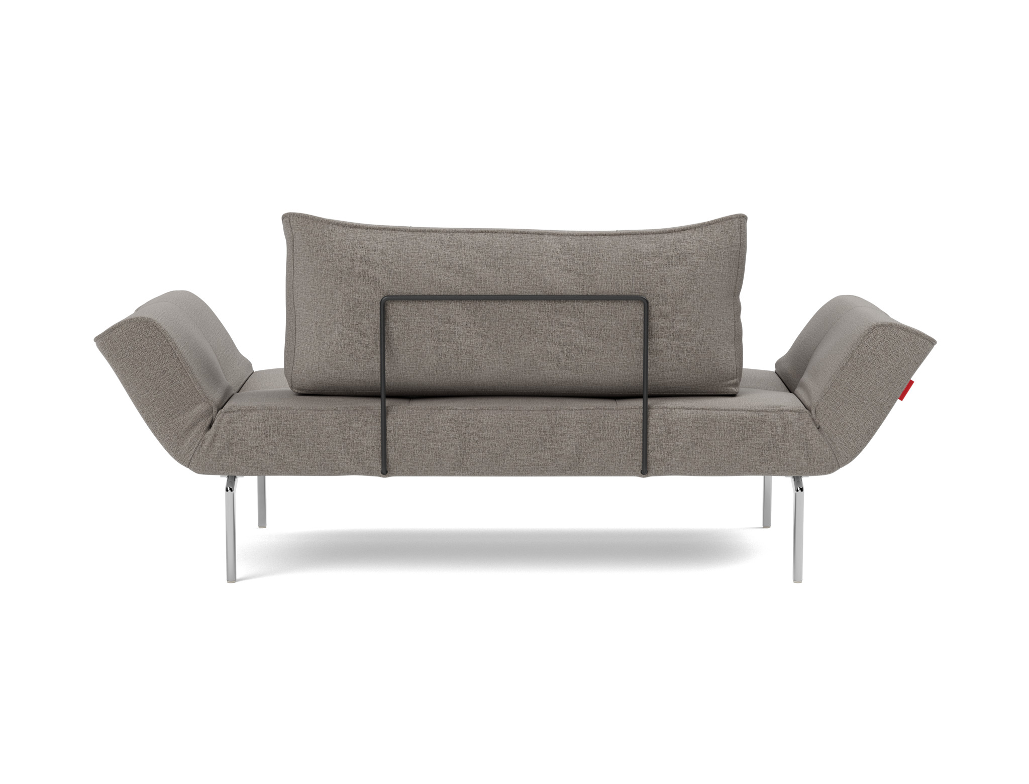 Tagesbett Zeal Flachgewebe Mixed Dance 521-Grey Beine Straw Aluminium