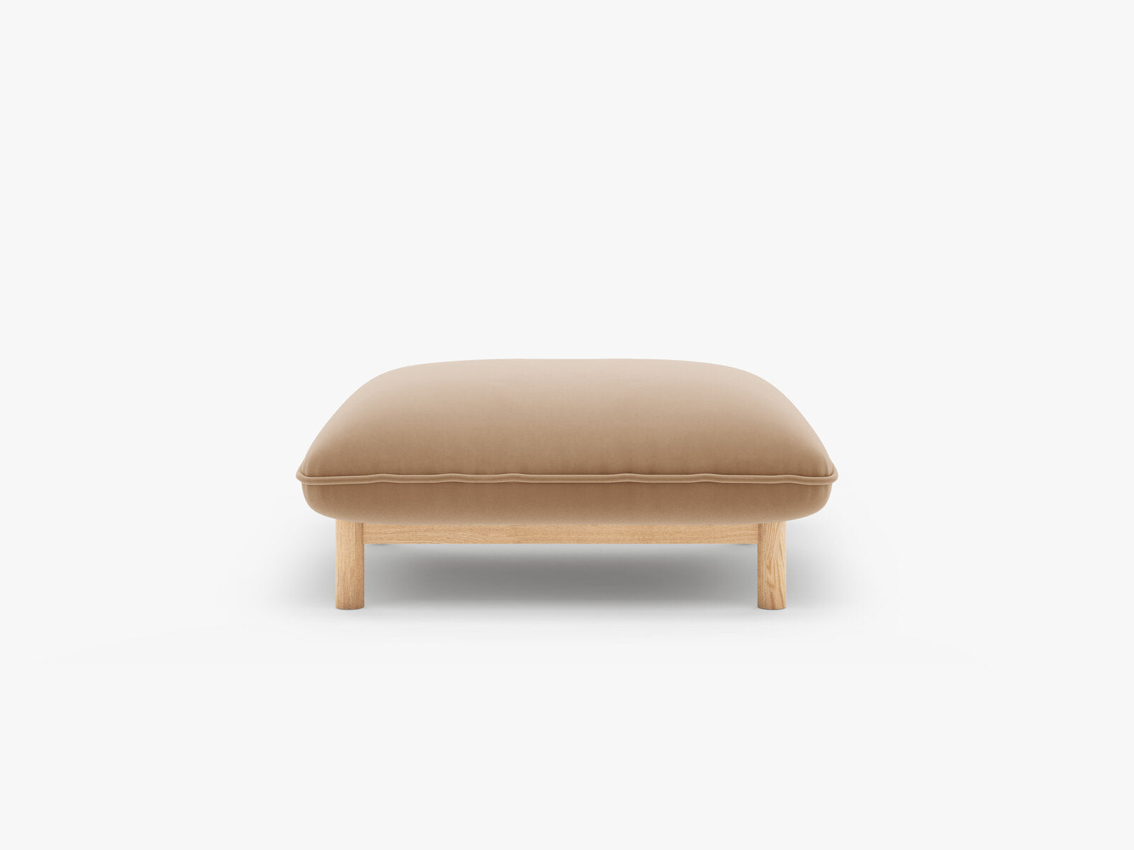 Micadoni Ada Pouf klein Samt Casino Mandelbeige