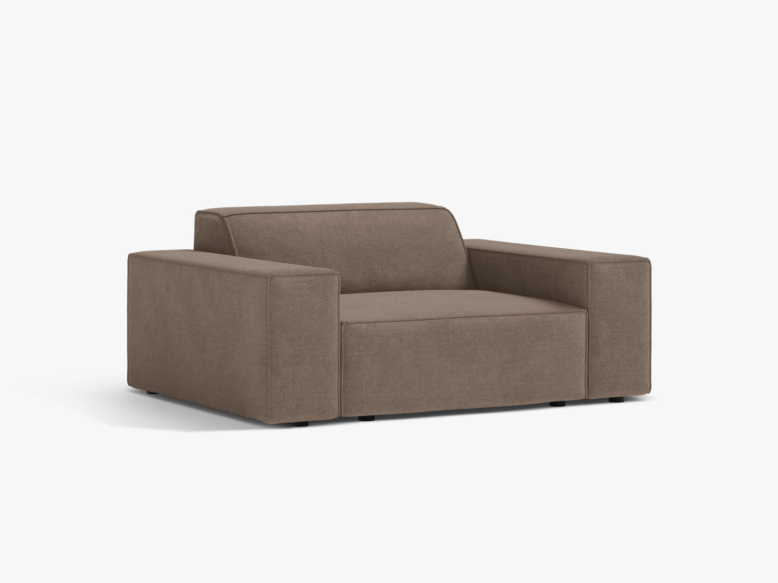 Micadoni Sessel Jodie 1-Sitzer Strukturierter Stoff Liberty Cappuccino