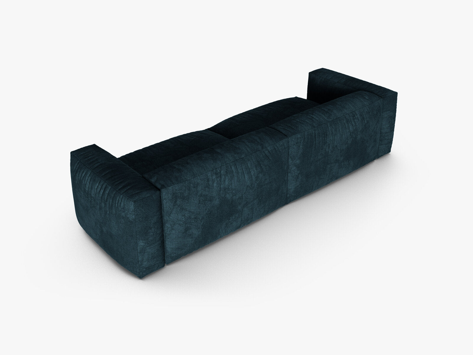 Micadoni Sofa Martina 4-Sitzer 90cm Sitztiefe Samt Vogue Dunkel Petrol